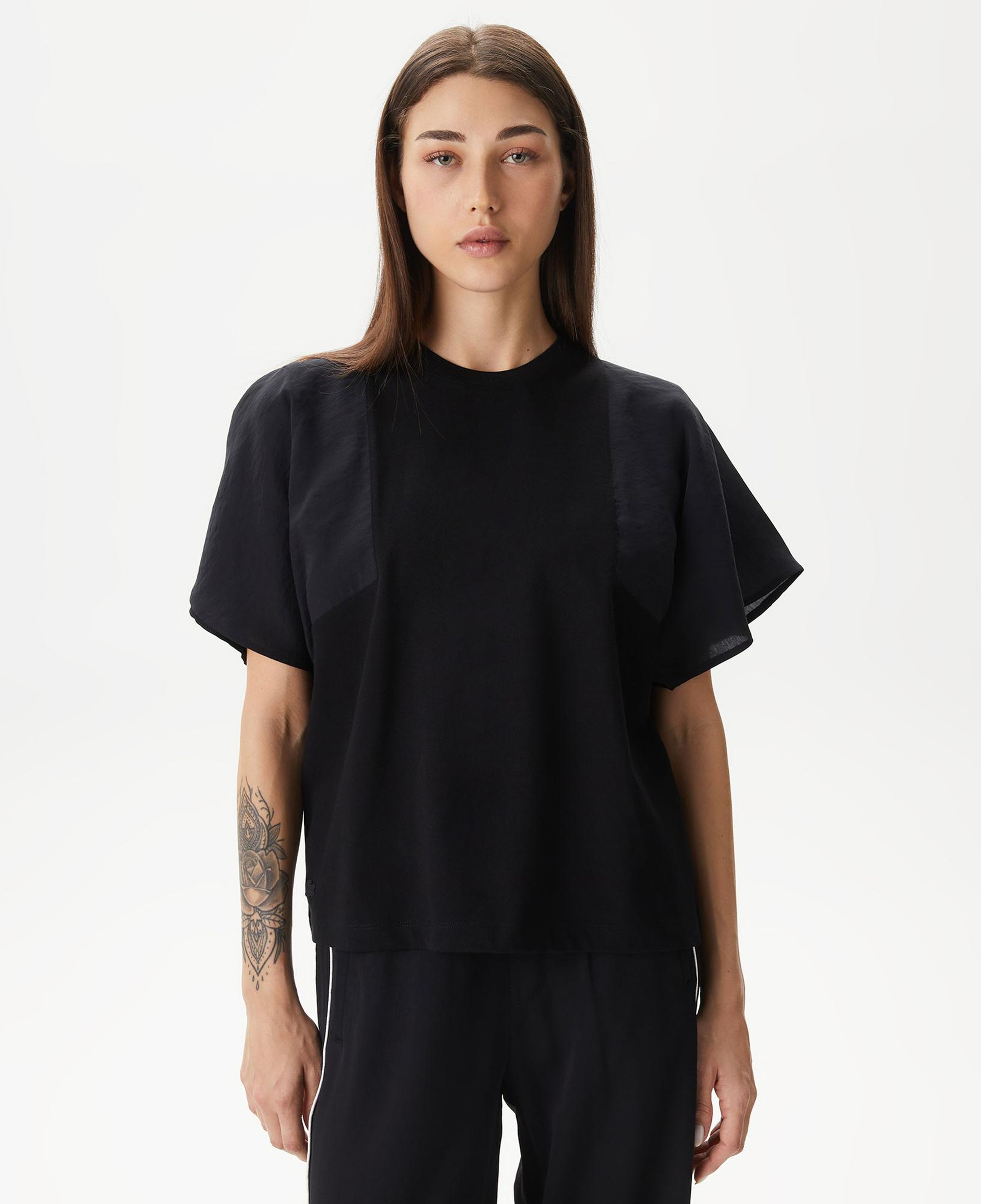 Kadın Loose Fit Bisiklet Yaka Siyah T-Shirt