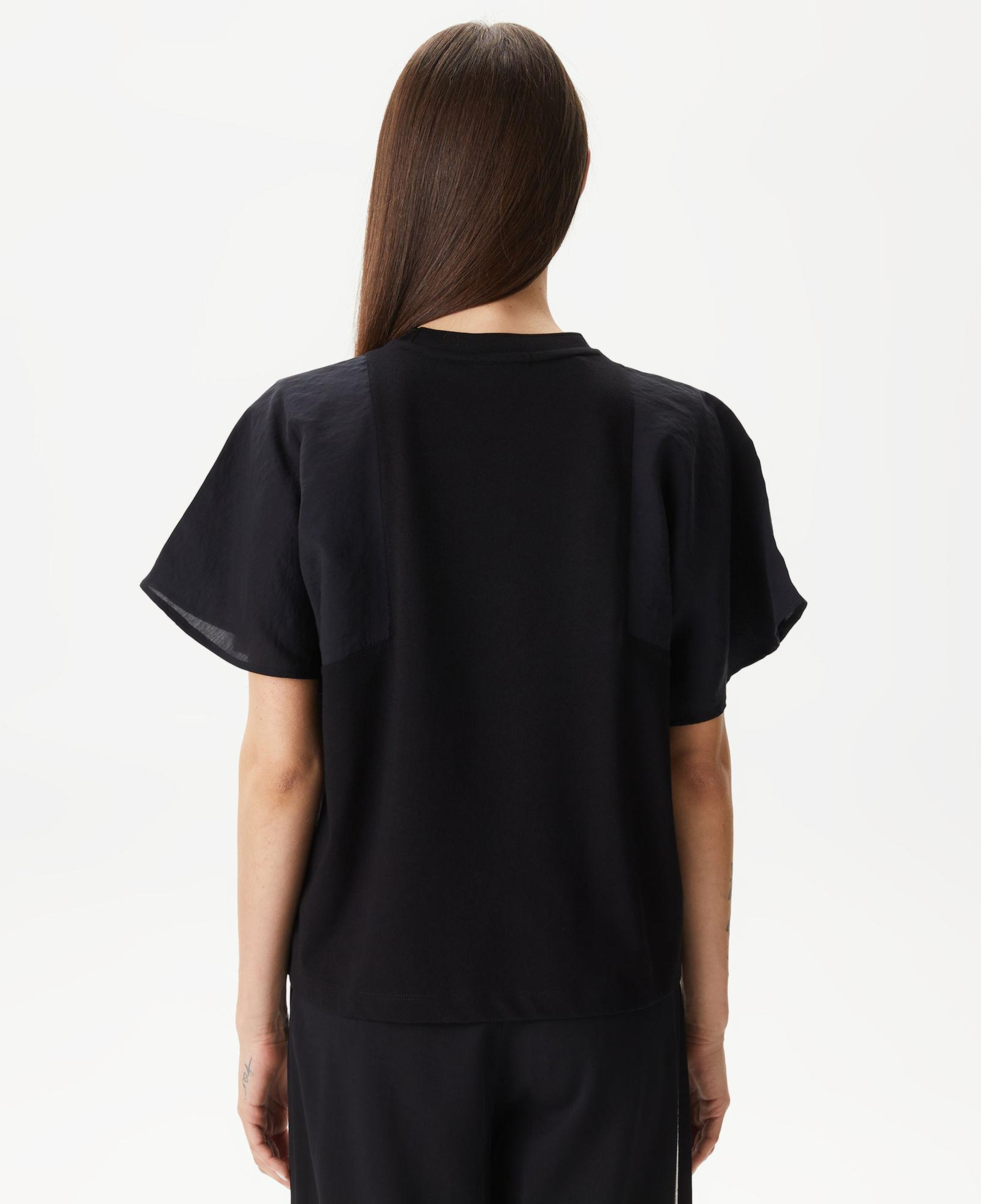 Kadın Loose Fit Bisiklet Yaka Siyah T-Shirt