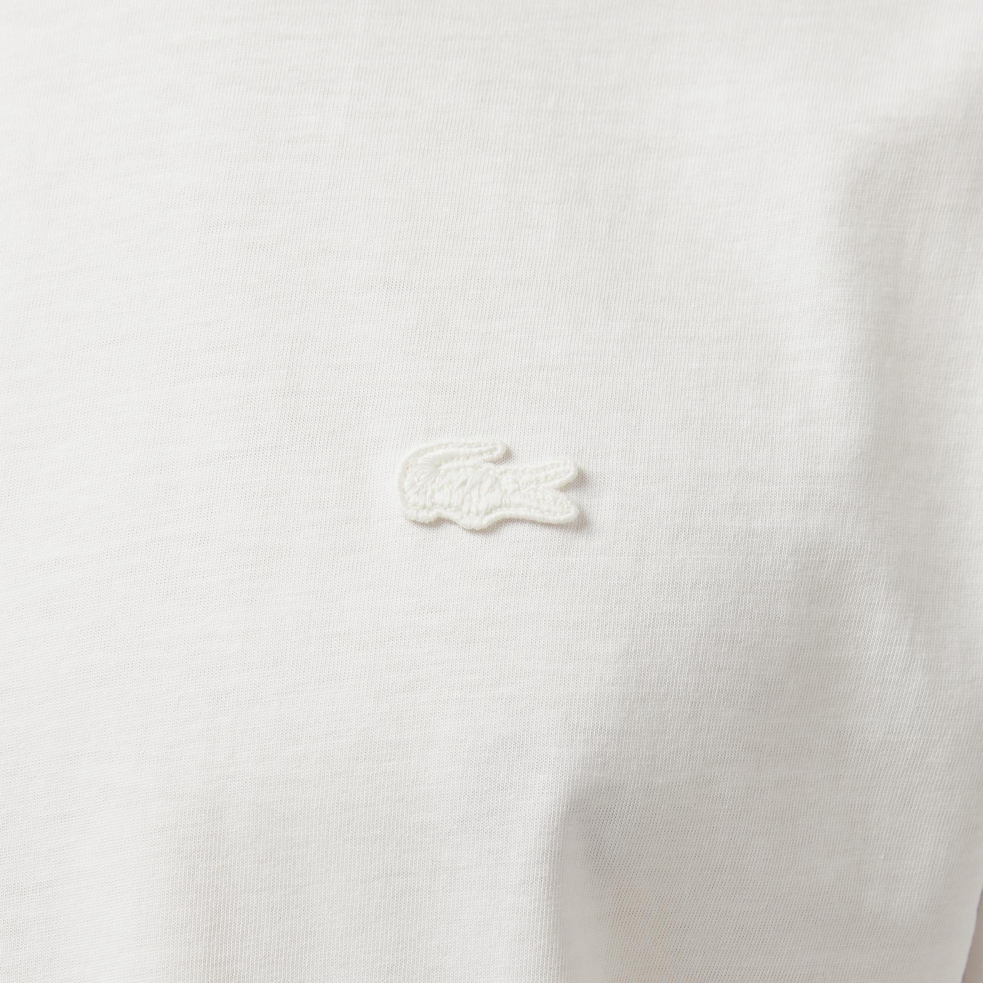 Erkek Loose Fit Bisiklet Yaka Beyaz T-Shirt