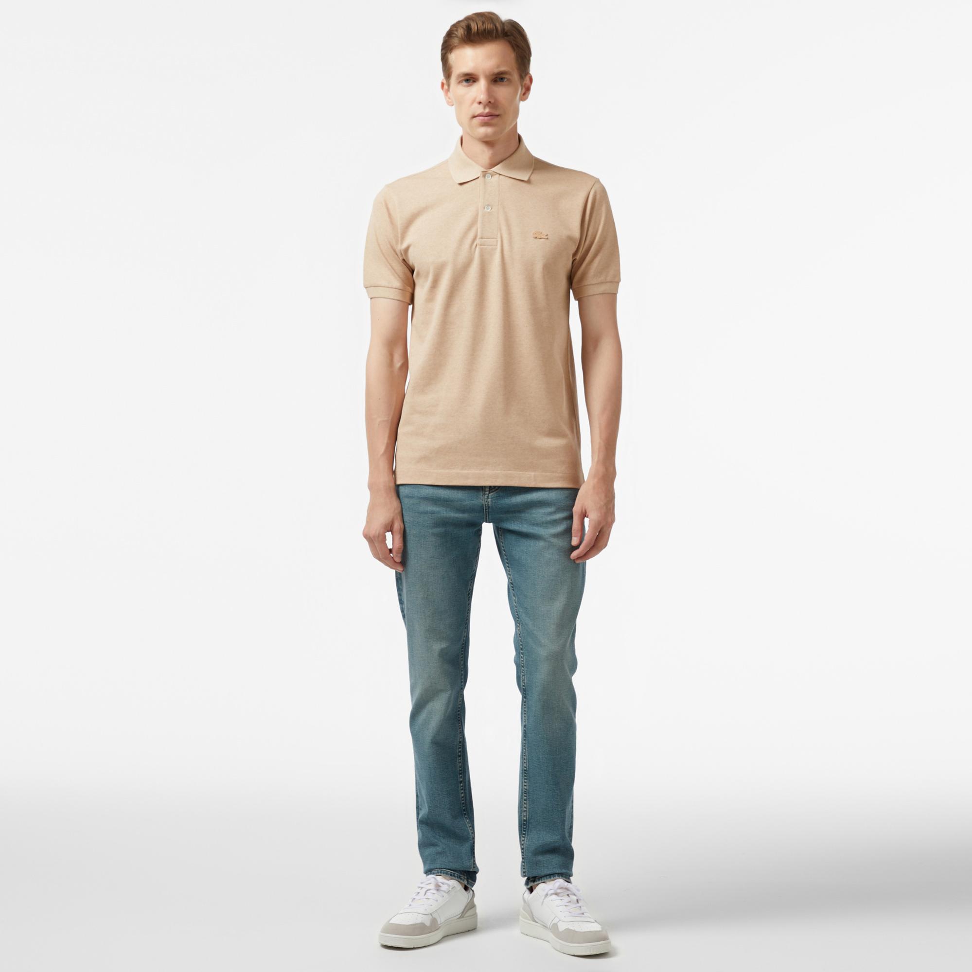 Erkek Classic Fit Bej Polo