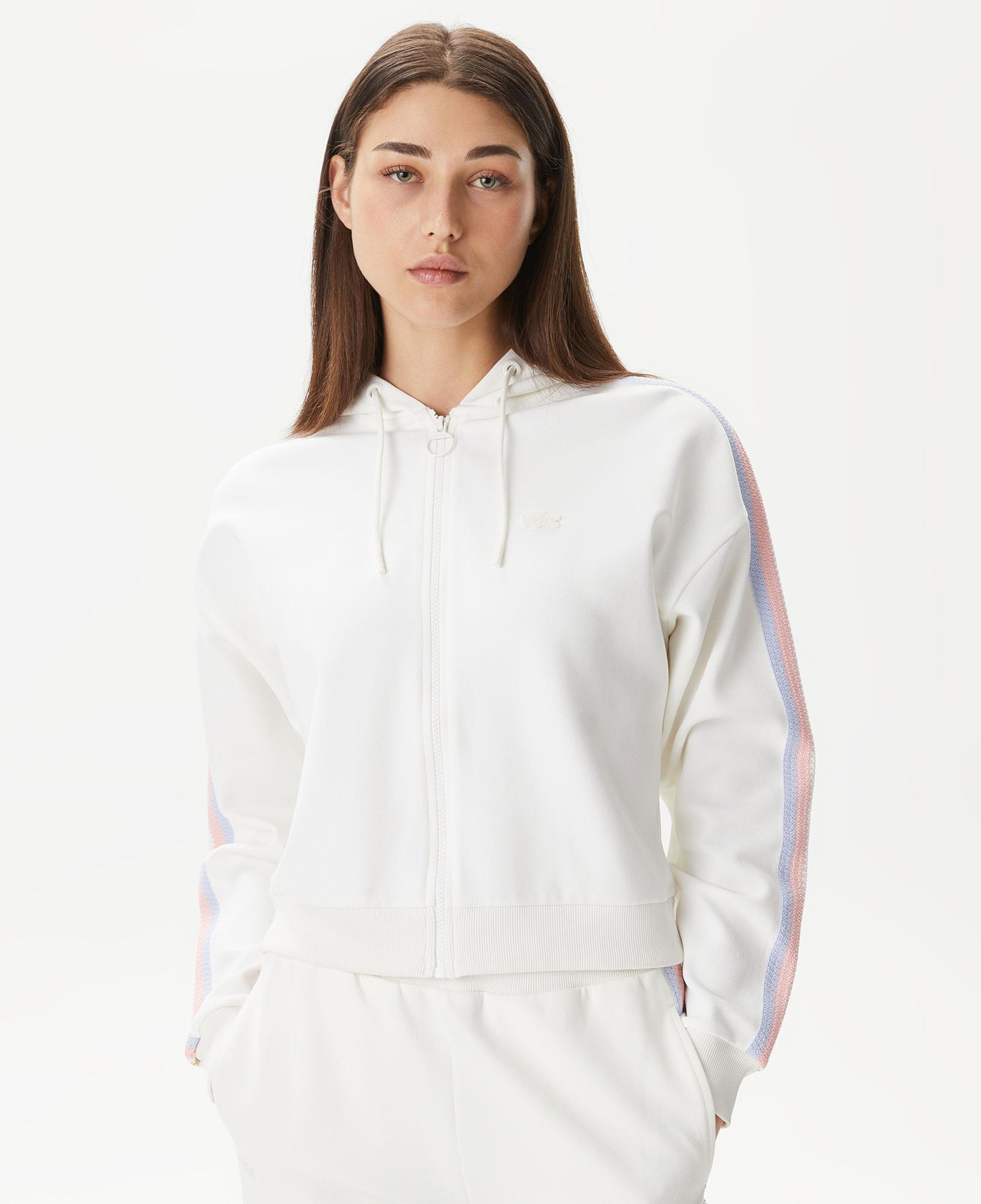 Kadın Relaxed Fit Kapüşonlu Beyaz Sweatshirt