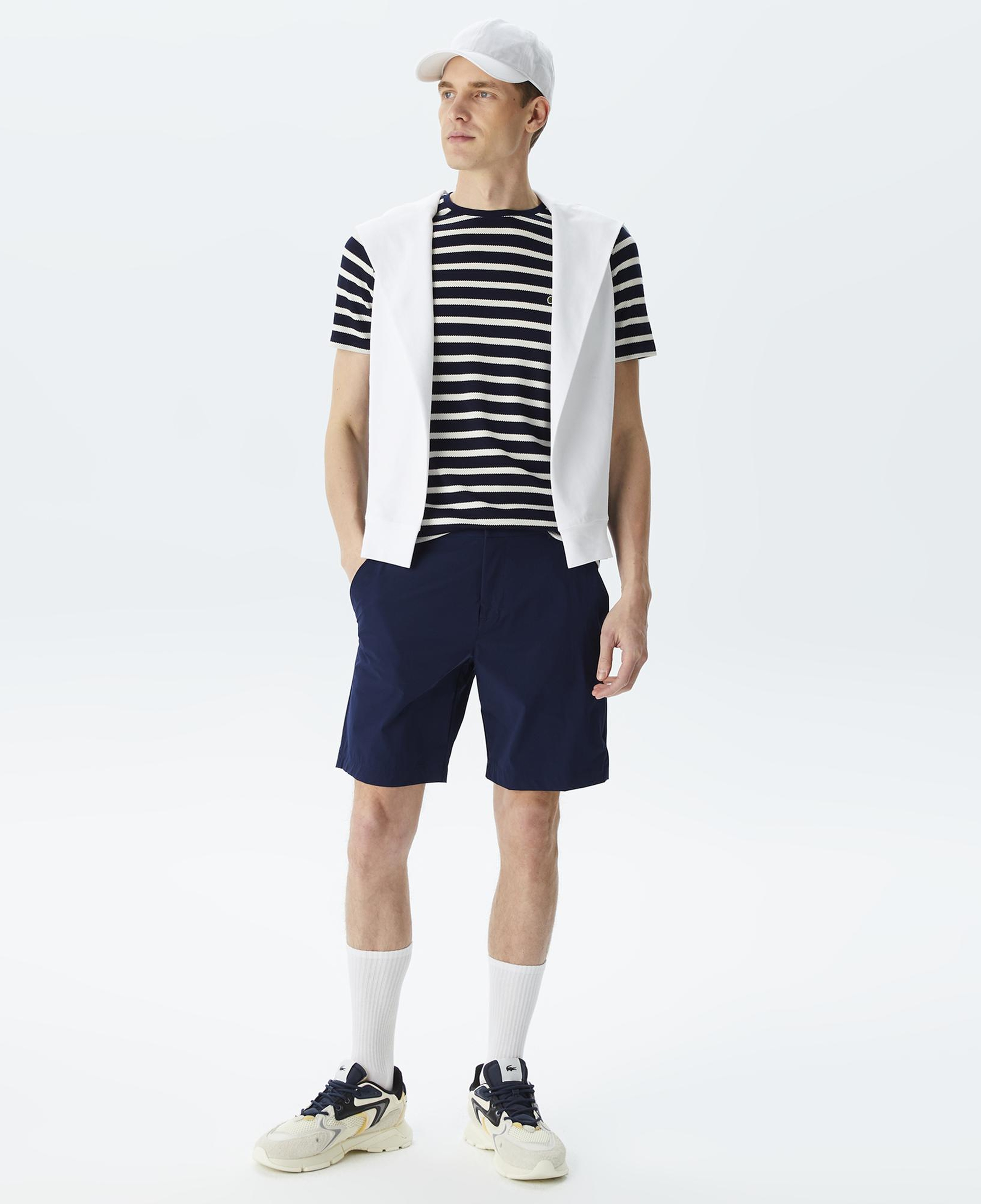 Erkek Slim Fit Lacivert Bermuda