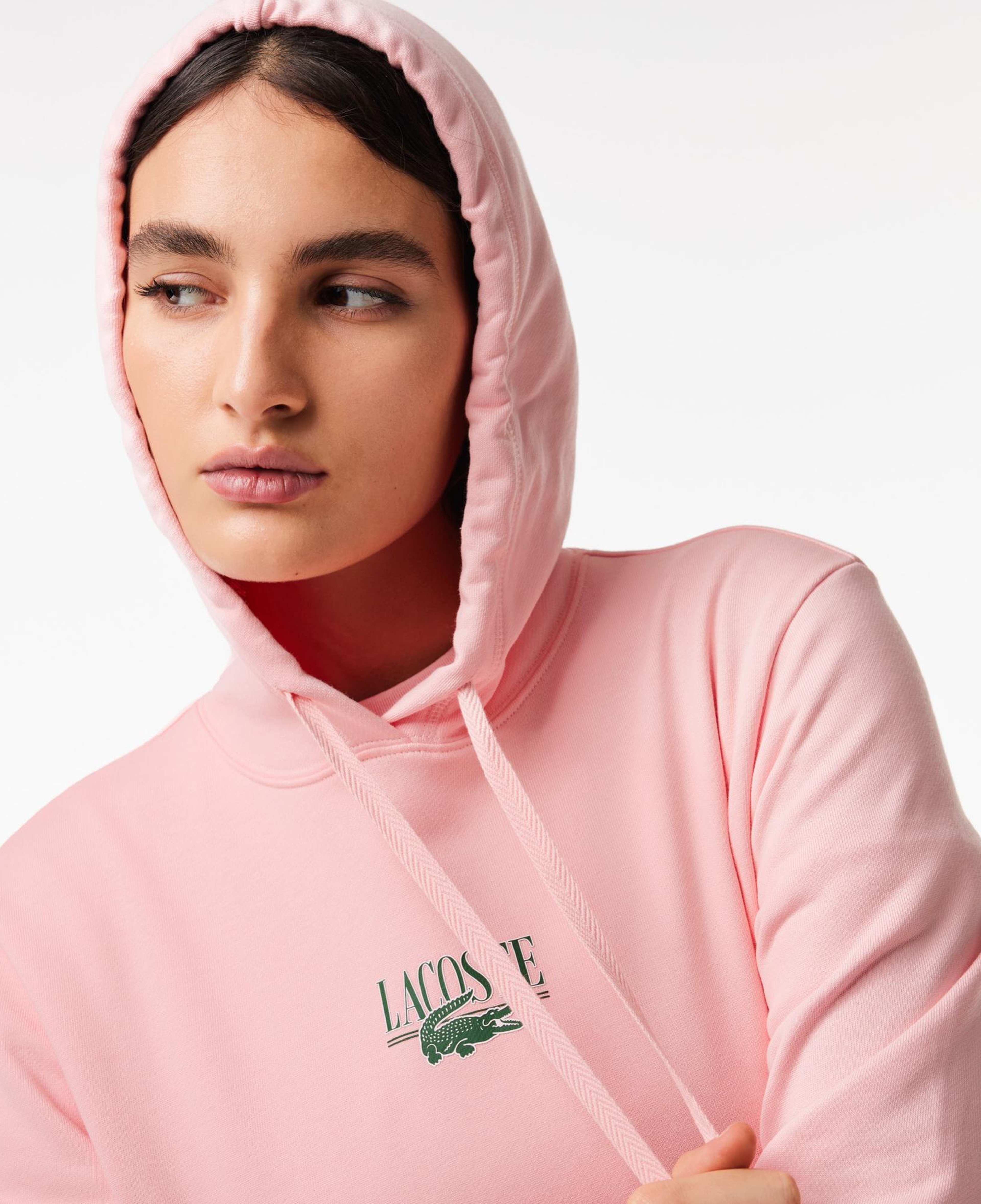 Kadın Polo Yaka Pembe Sweatshirt