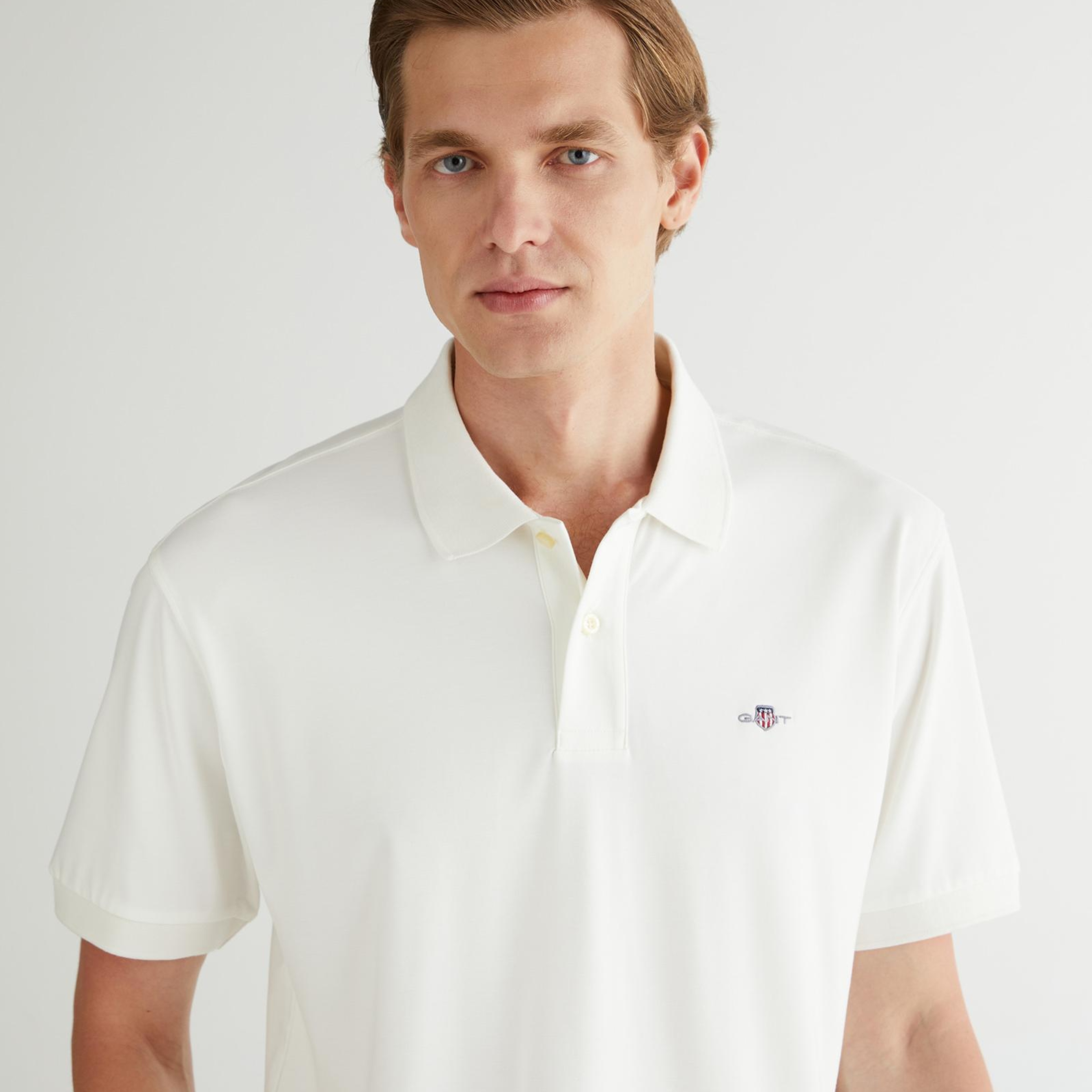 GANT Erkek Krem Relaxed Fit Polo