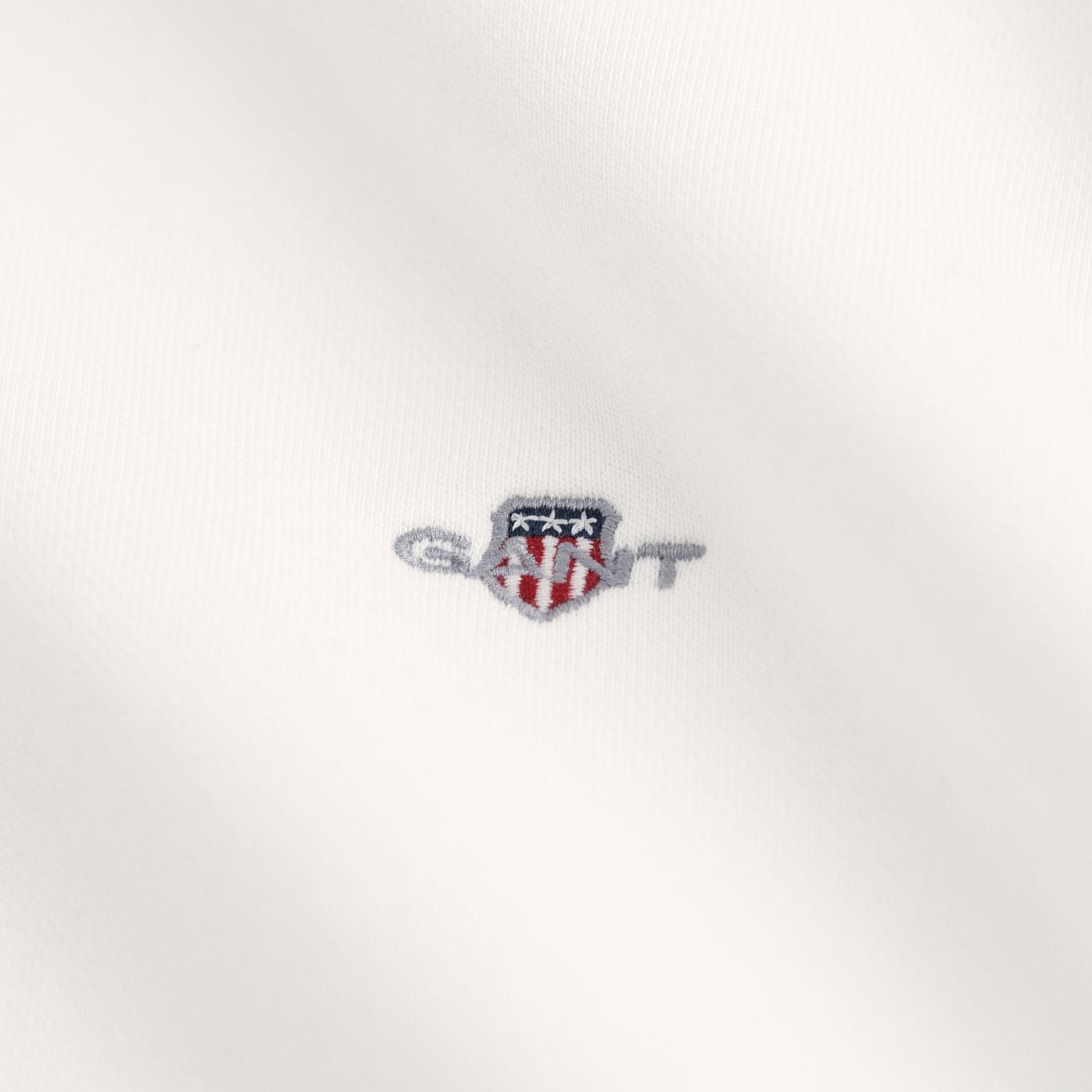 GANT Kadın Beyaz Relaxed Fit Bisiklet Yaka Sweatshirt