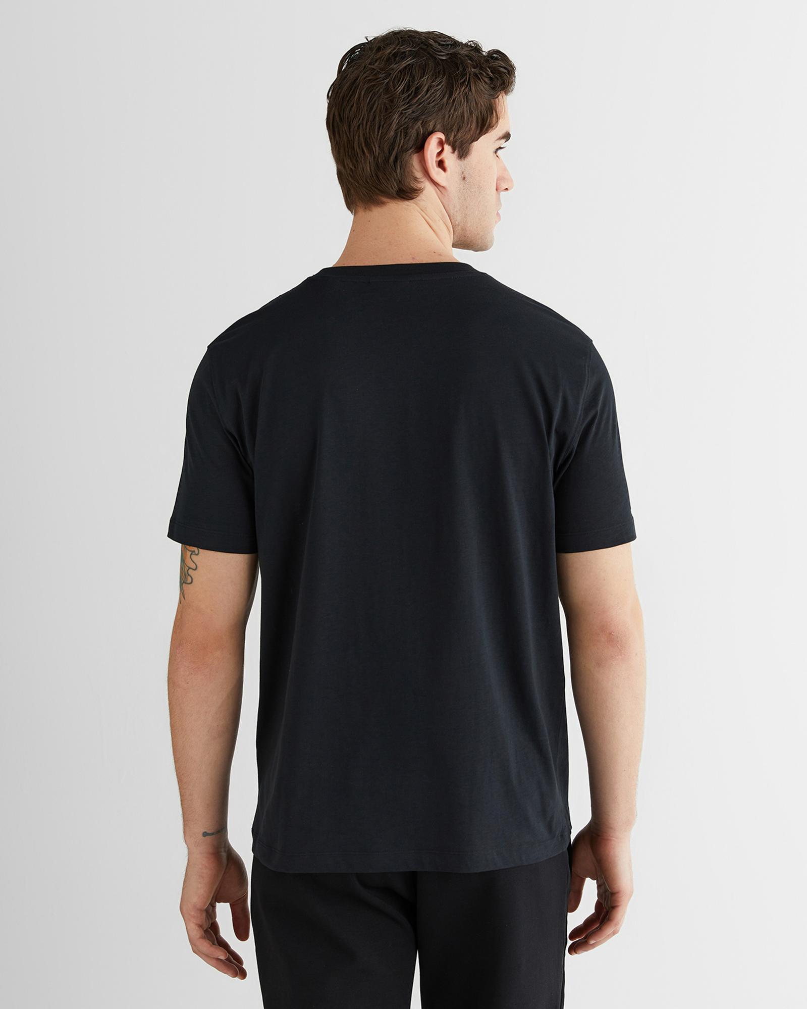 GANT Erkek Siyah Baskılı Kısa Kollu T-Shirt