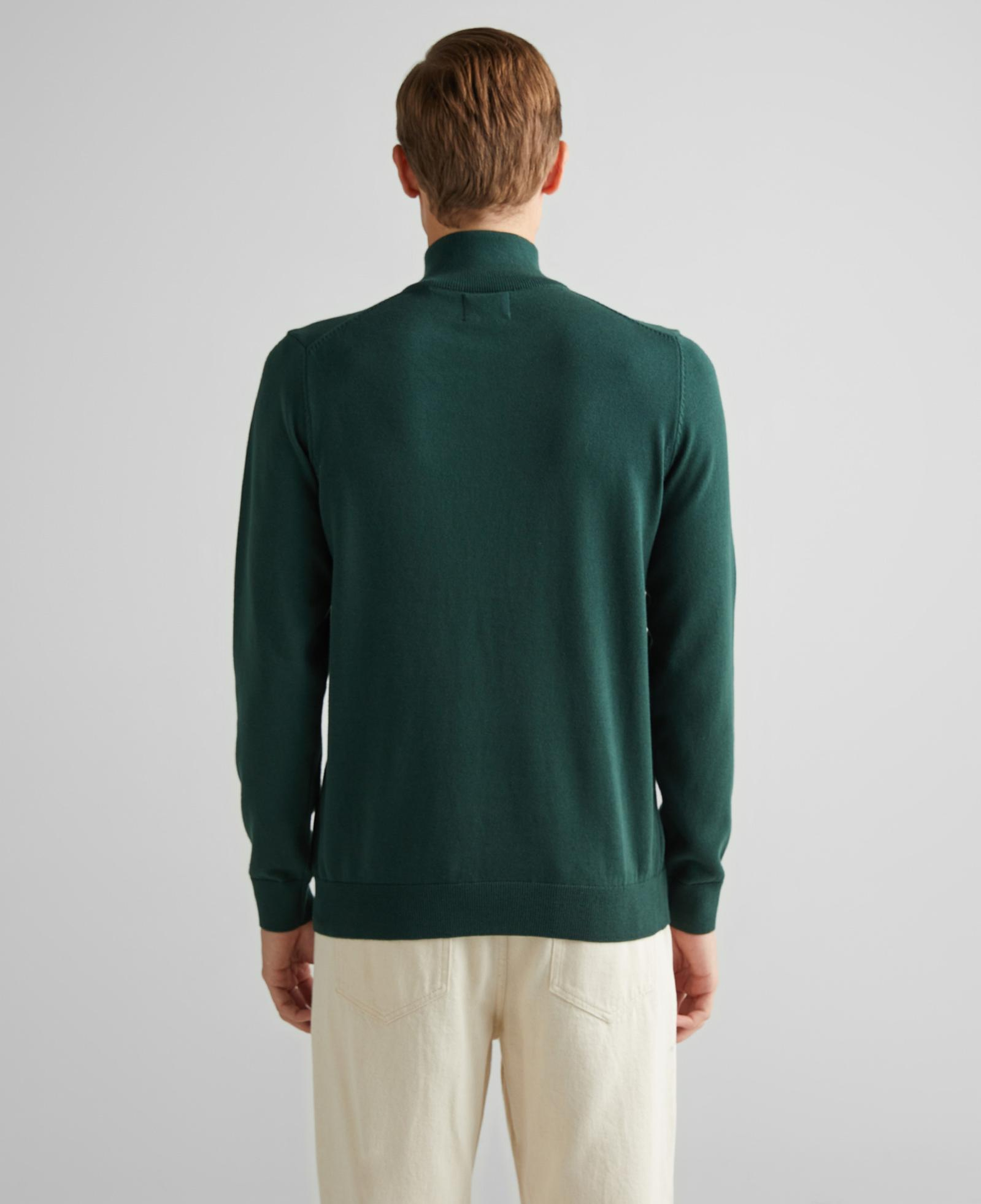 GANT Erkek Yeşil Regular Fit Yarım Fermuarlı Kazak