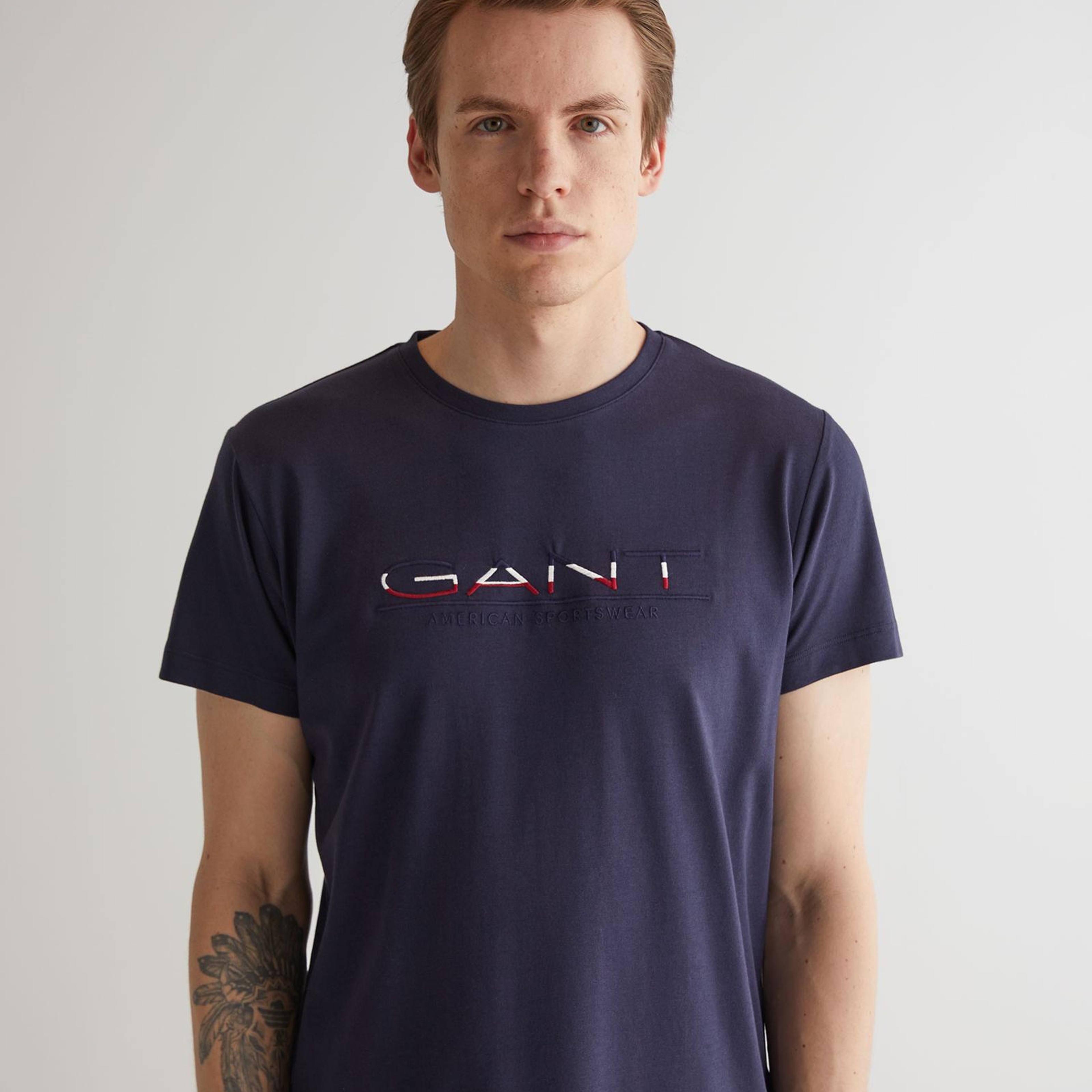 GANT Erkek Lacivert Regular Fit T-Shirt