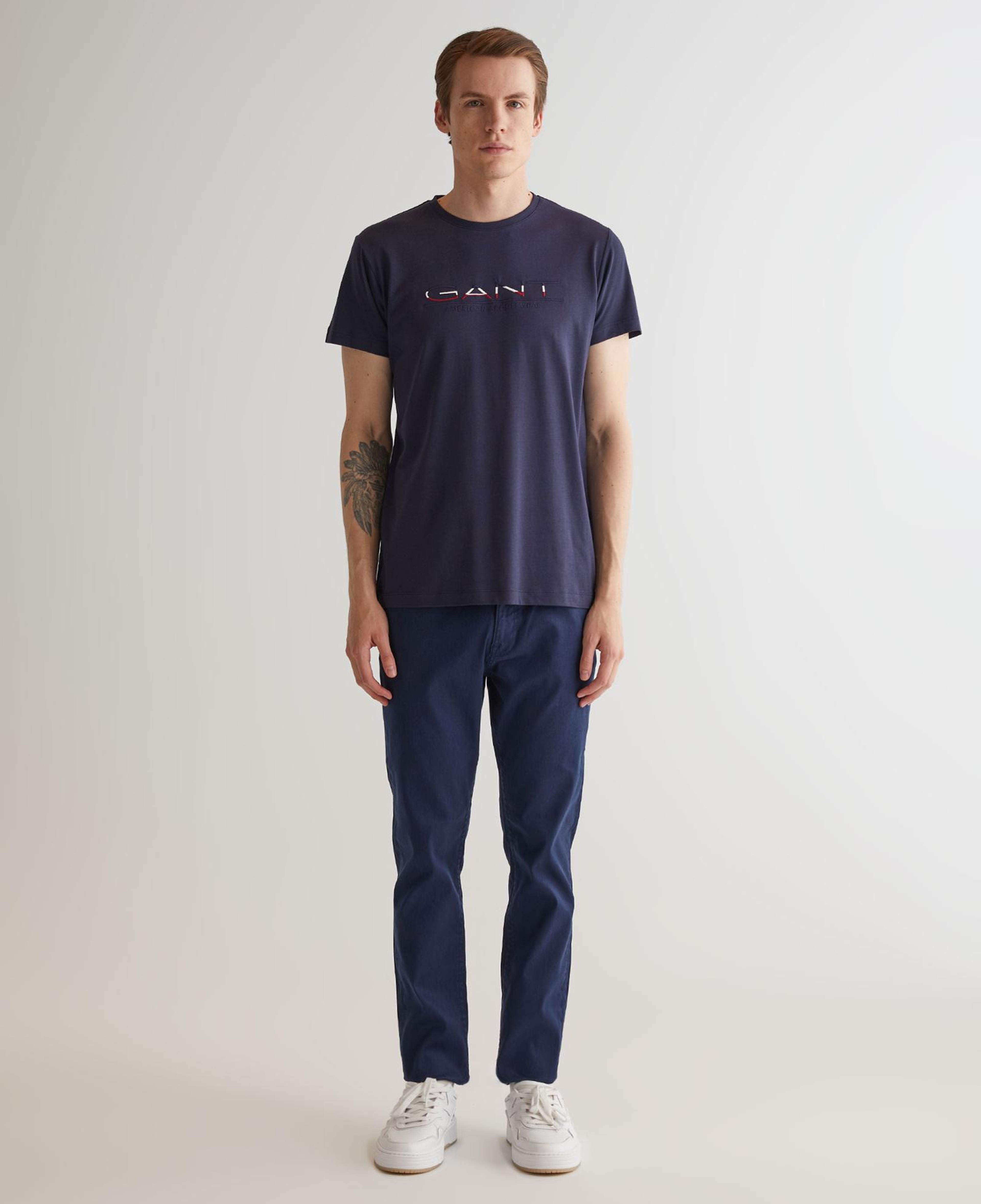 GANT Erkek Lacivert Regular Fit T-Shirt