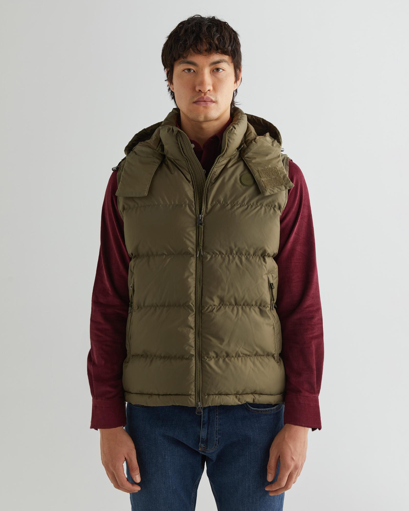 GANT Erkek Yeşil Kapüşonlu Yelek