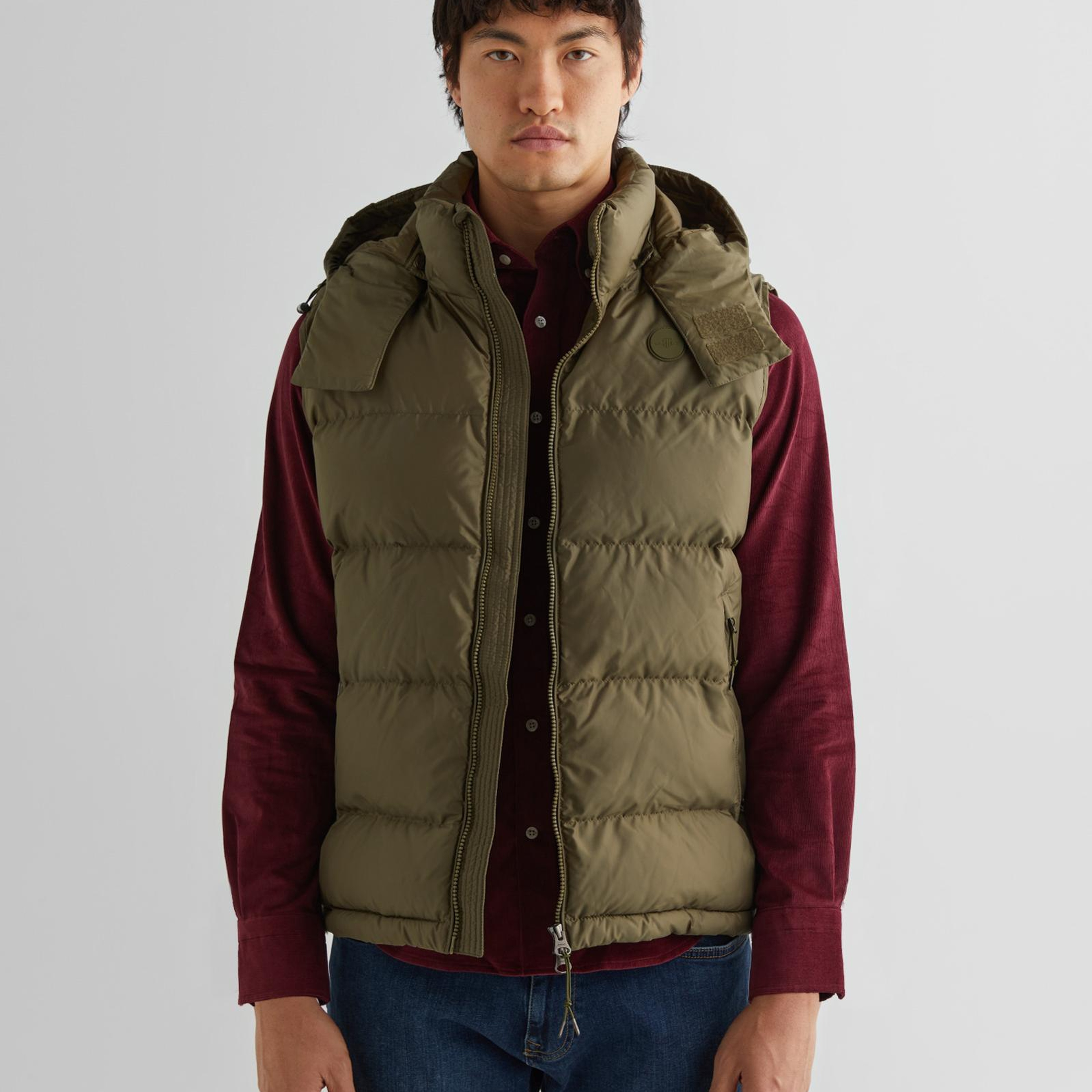 GANT Erkek Yeşil Kapüşonlu Yelek