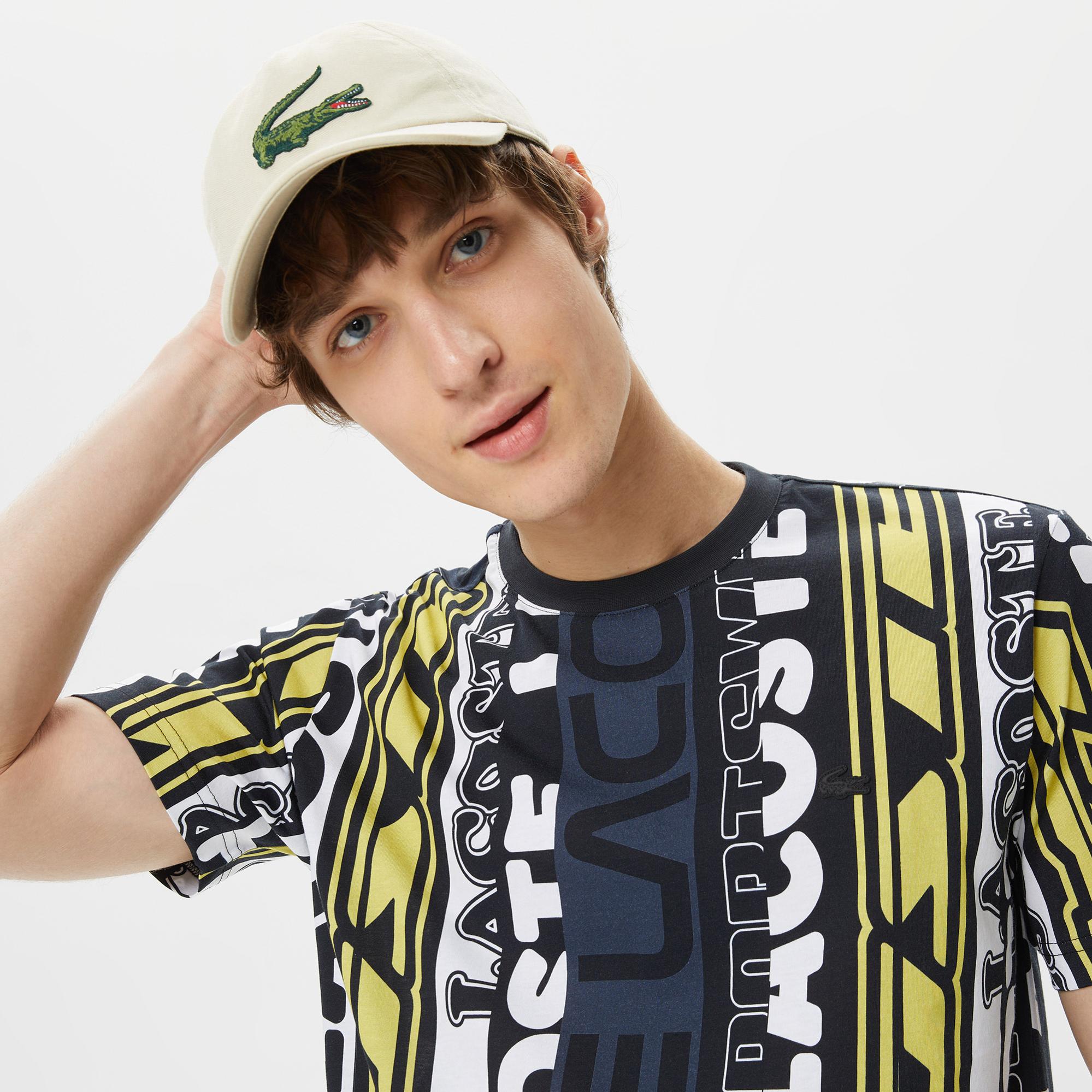 Erkek Regular Fit Bisiklet Yaka Baskılı Siyah T-Shirt