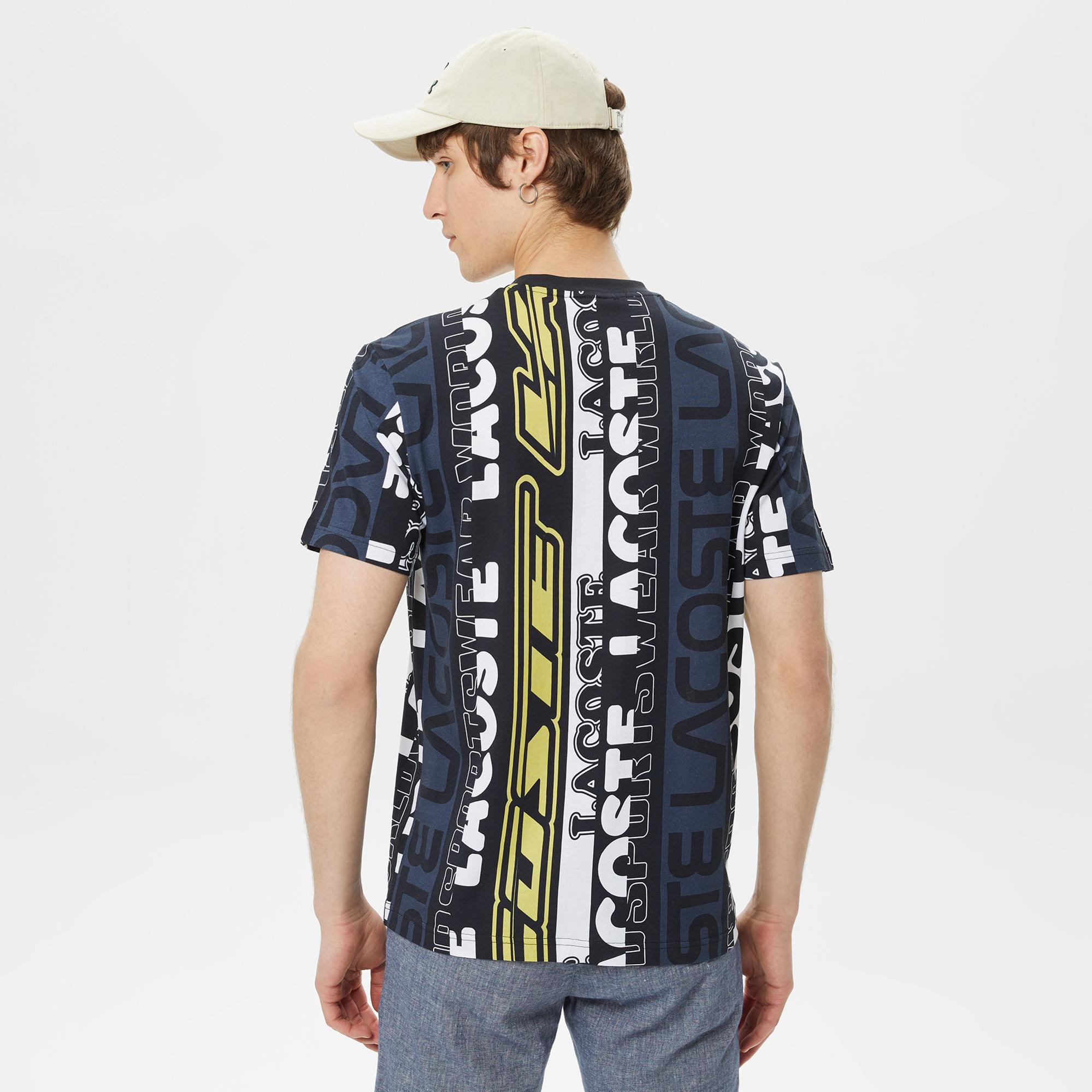 Erkek Regular Fit Bisiklet Yaka Baskılı Siyah T-Shirt