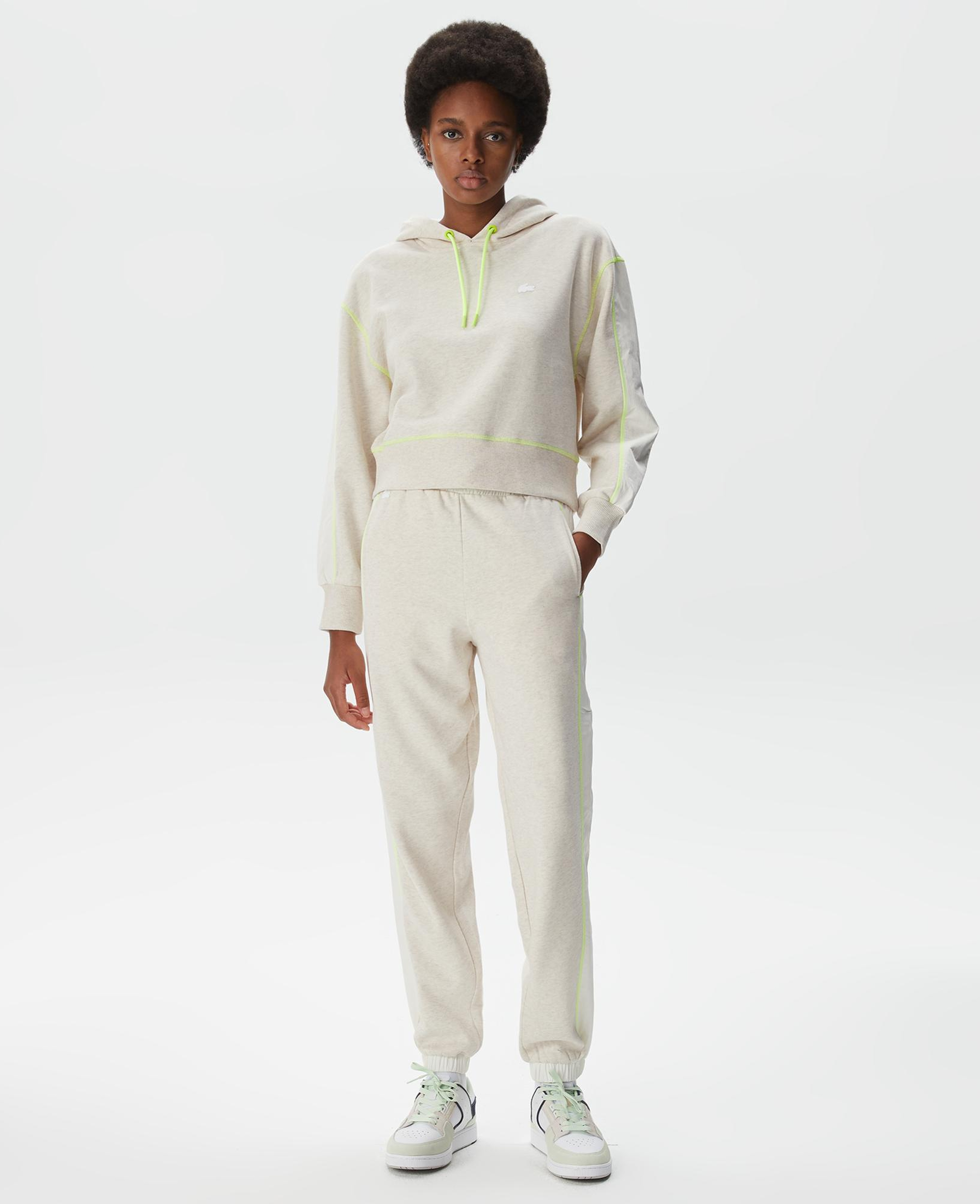 Kadın Jogger Desenli Beyaz Eşofman Altı