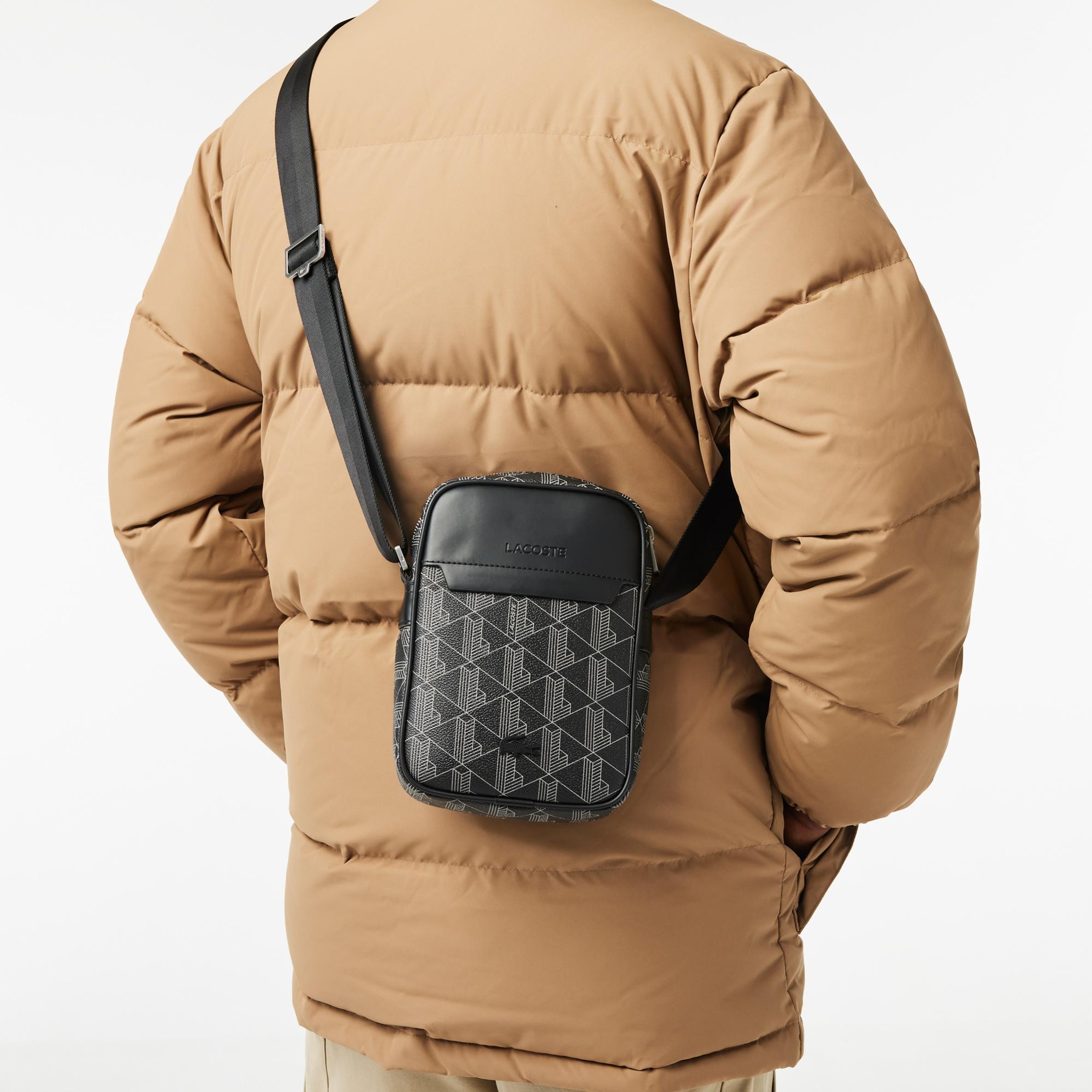 Lacoste The Blend Erkek Monogram Siyah Postacı Çantası