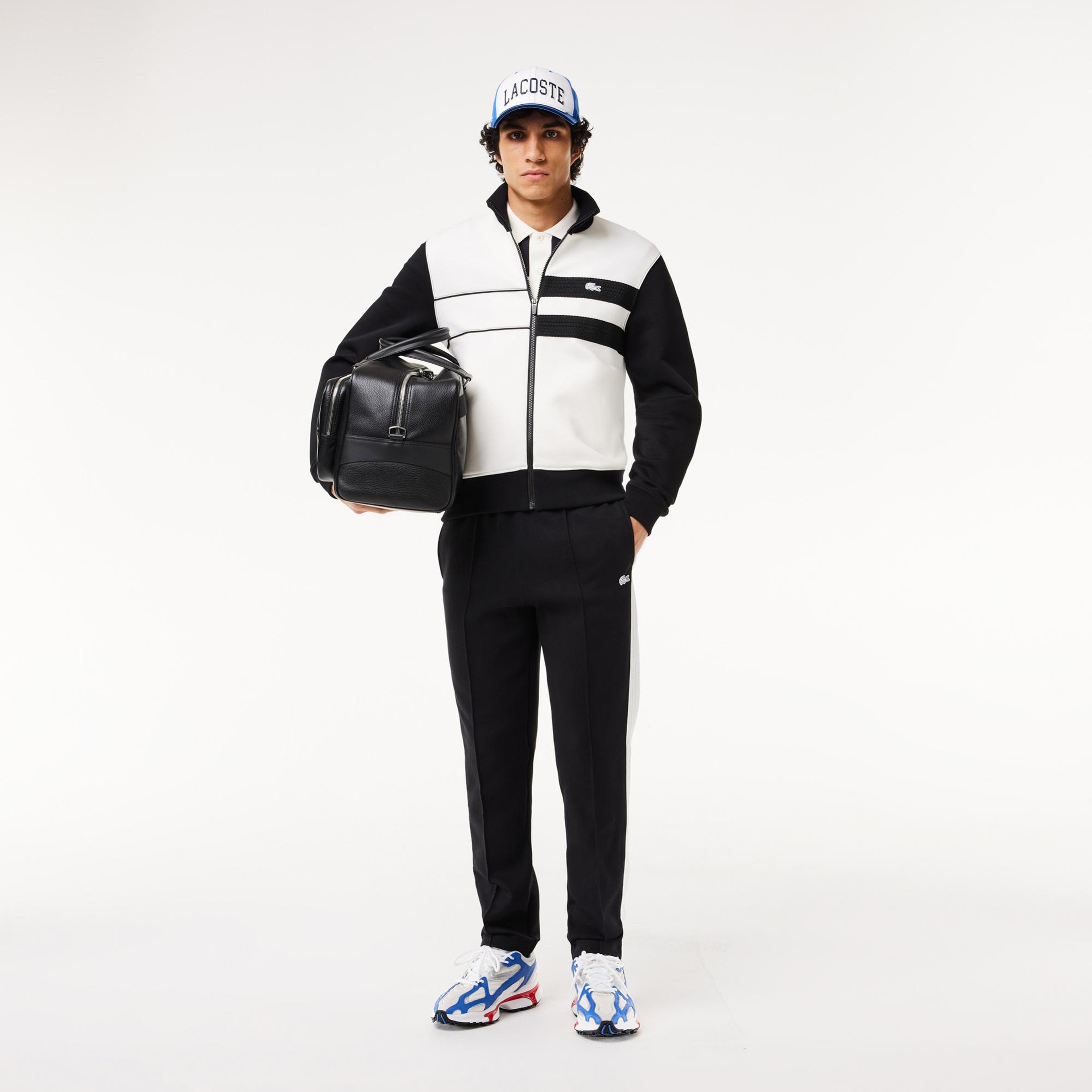 Erkek Regular Fit Renk Bloklu Siyah Eşofman Altı