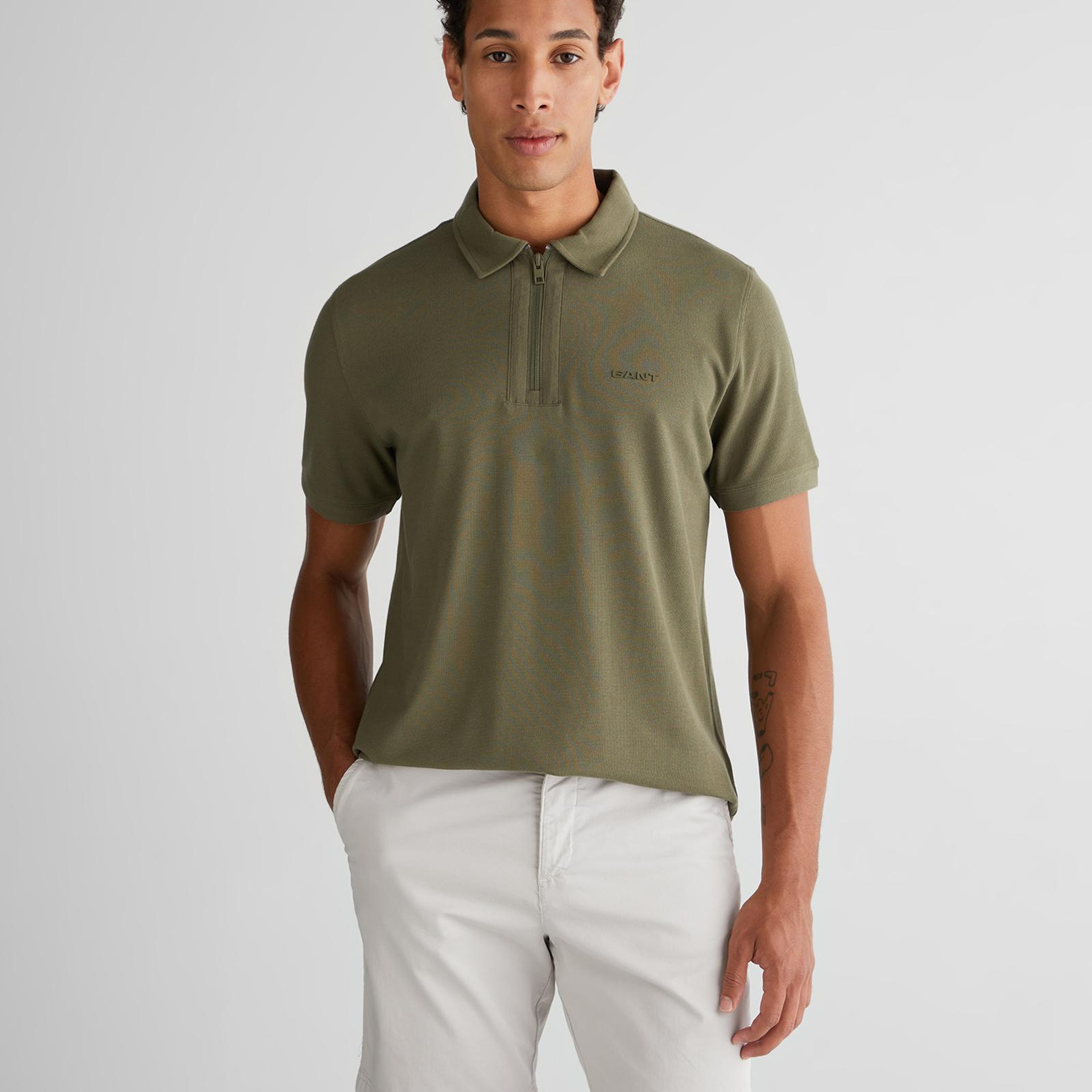 GANT Erkek Yeşil Regular Fit Logolu Polo