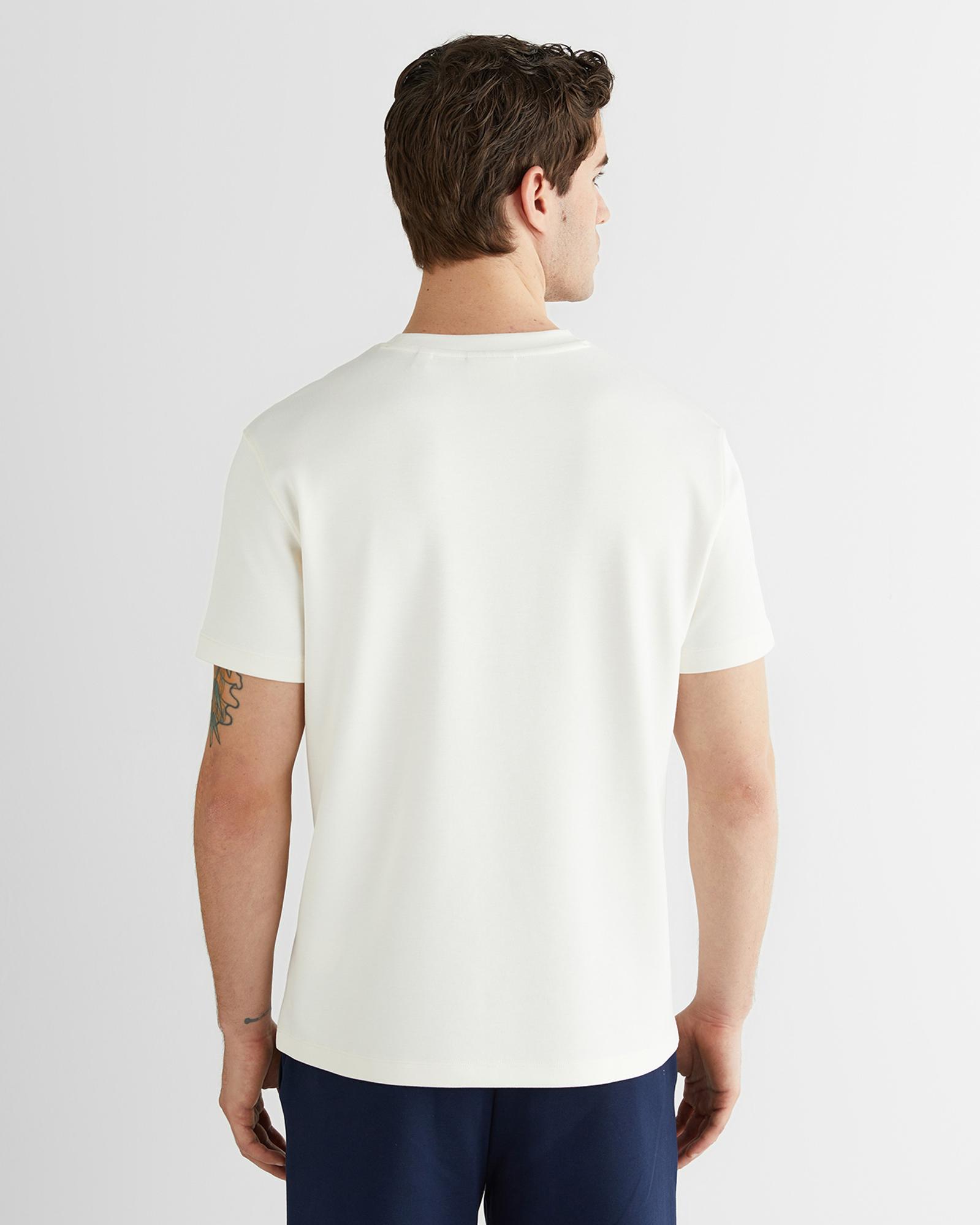 GANT Erkek Beyaz Baskılı Kısa Kollu T-Shirt