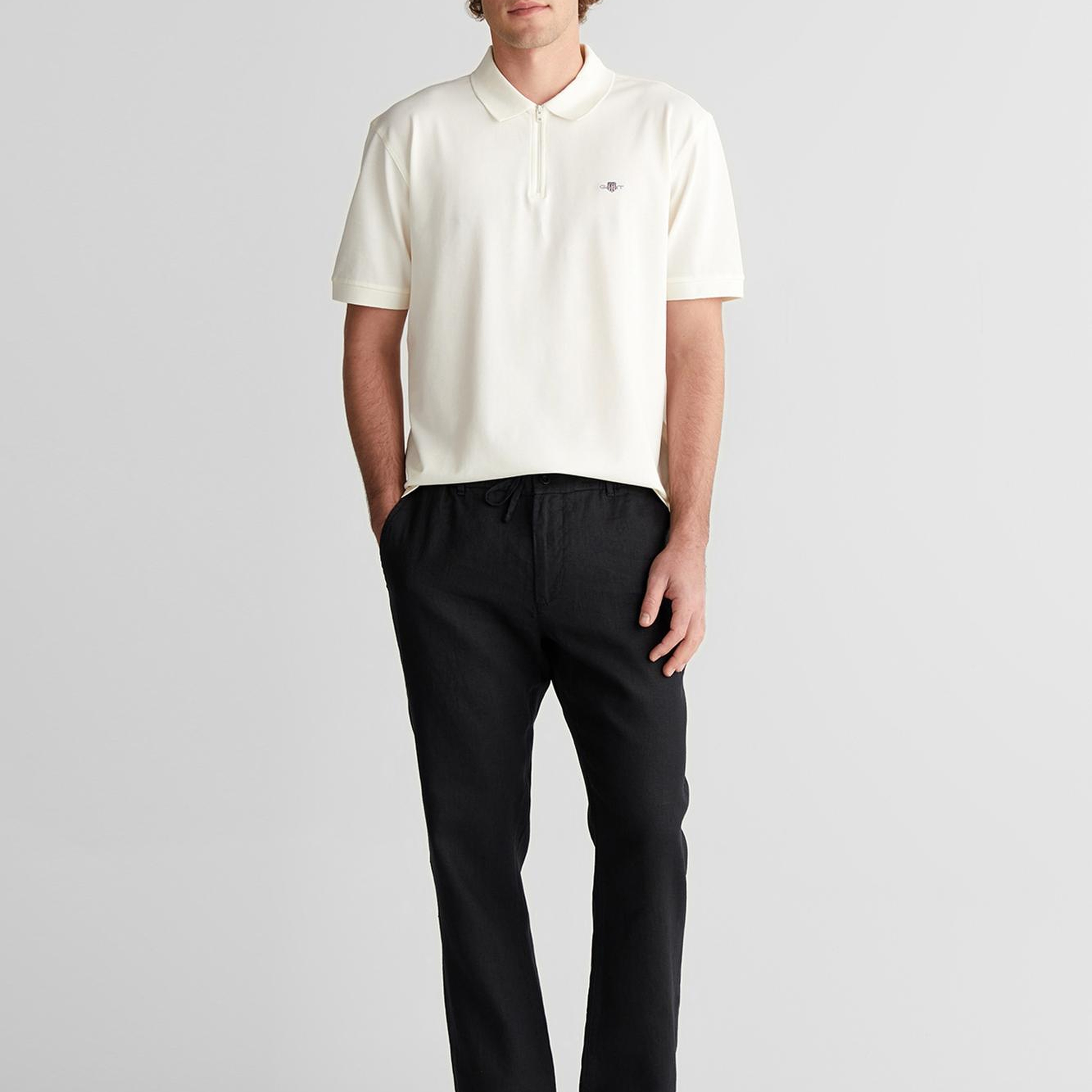 GANT Erkek Siyah Regular Fit Pantolon