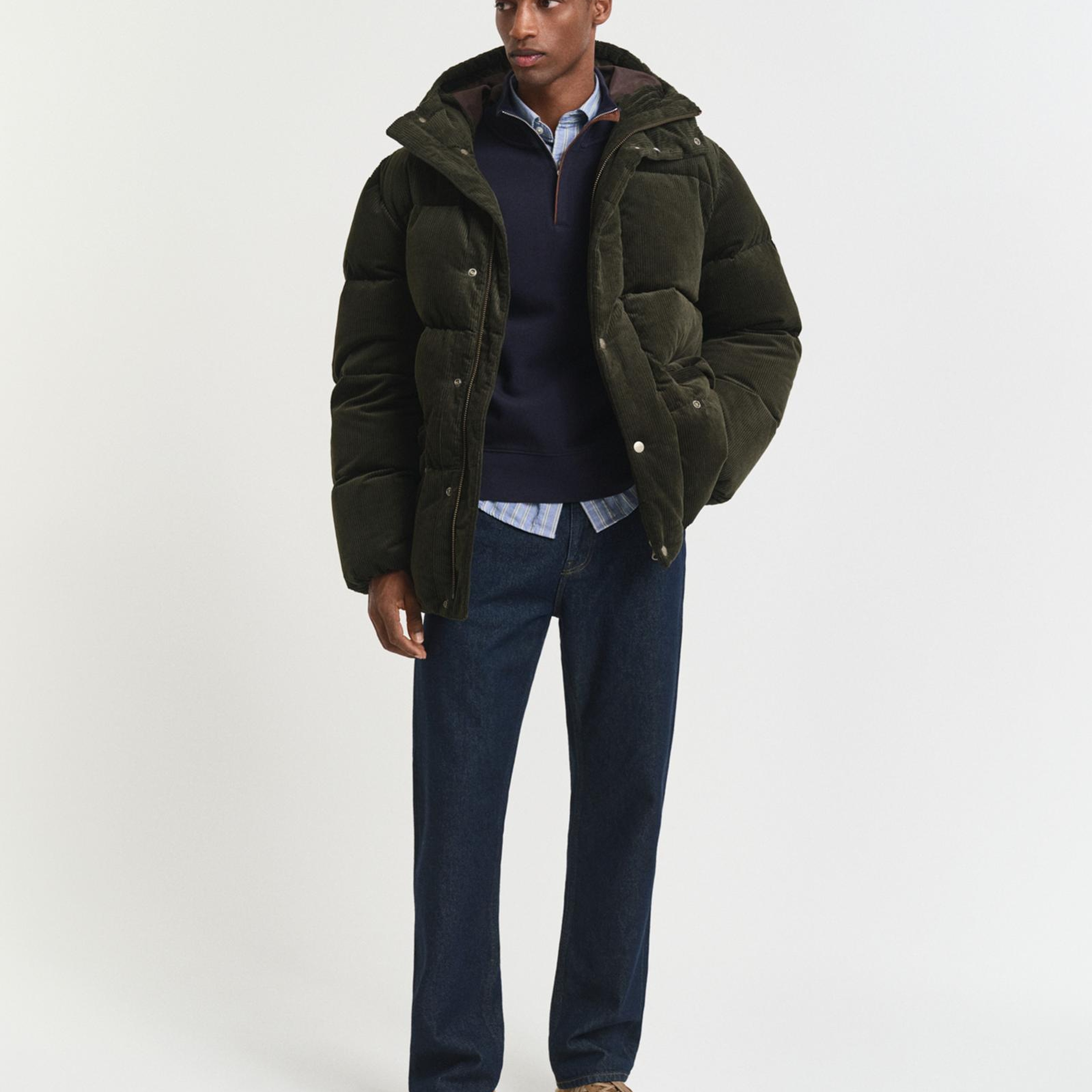 GANT Erkek Lacivert Regular Fit Yarım Fermuarlı Sweatshirt