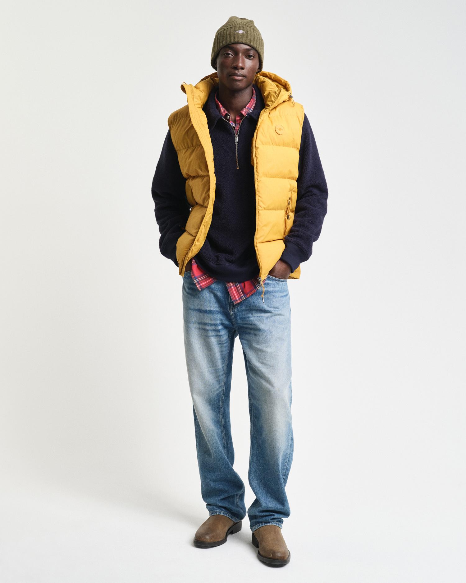 GANT Erkek Sarı Kapüşonlu Yelek