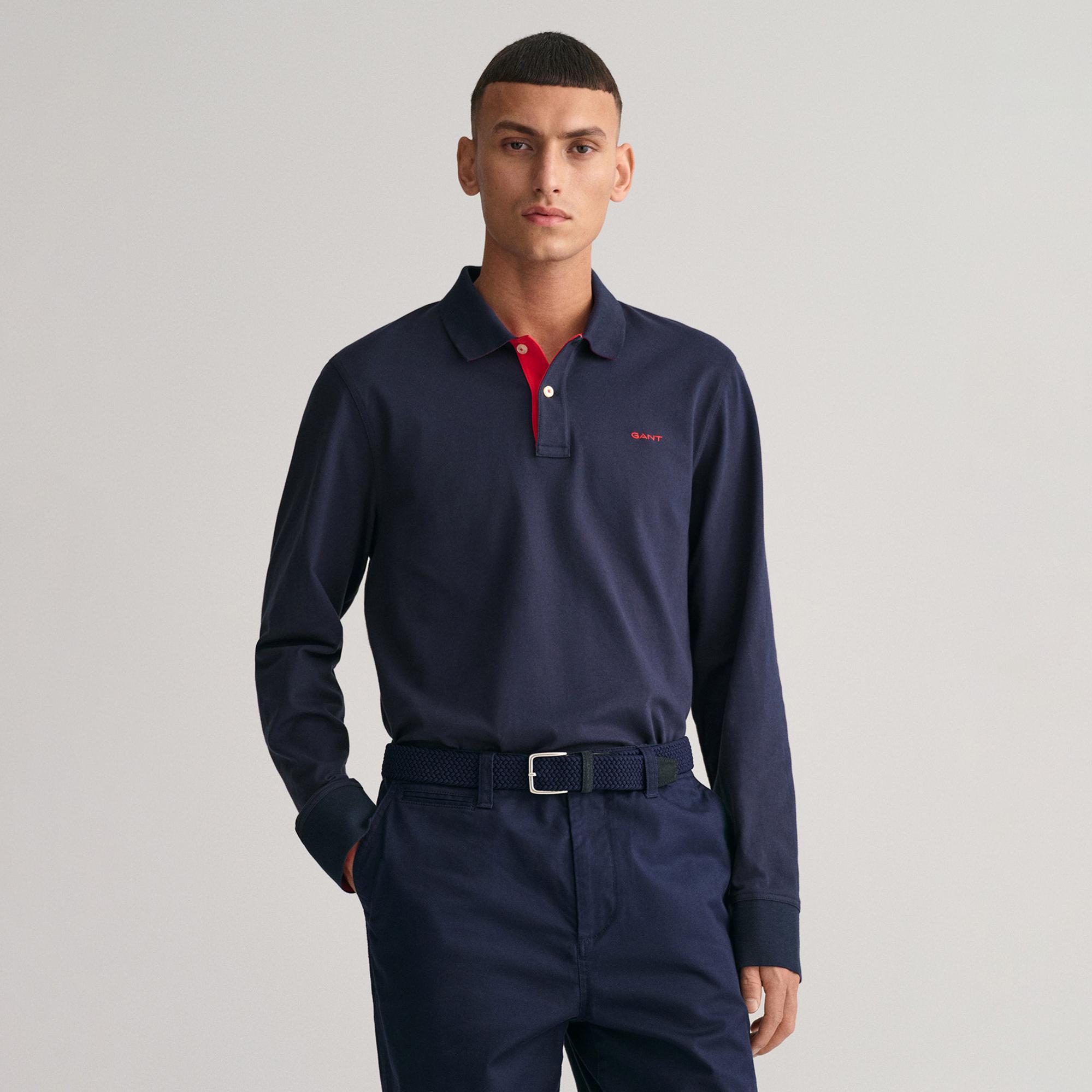 Gant Erkek Lacivert Regular Fit Polo