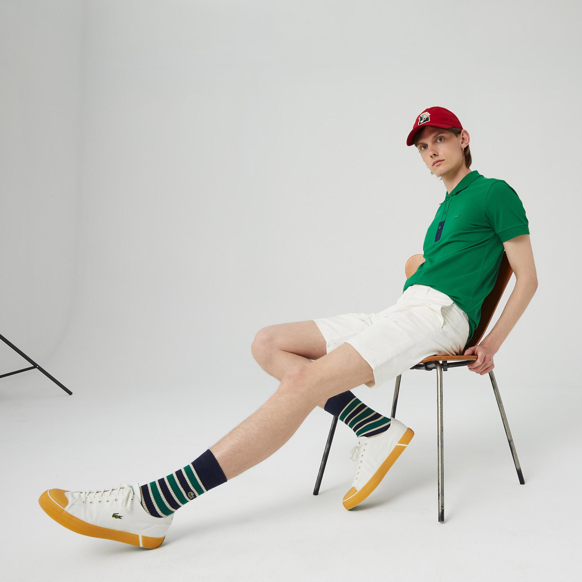 Lacoste Erkek Slim Fit Krem Bermuda Şort