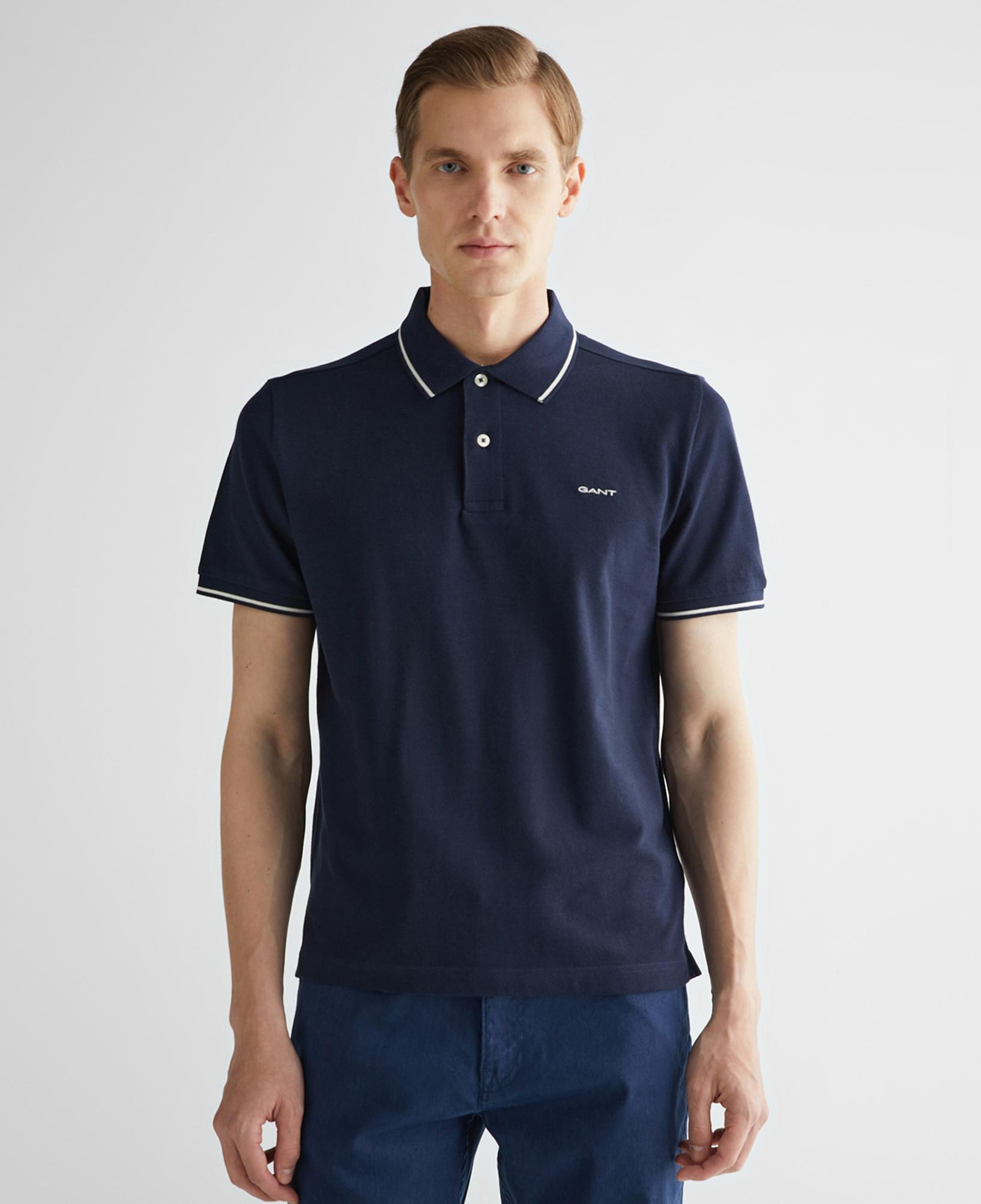 GANT Erkek Lacivert Regular Fit Polo