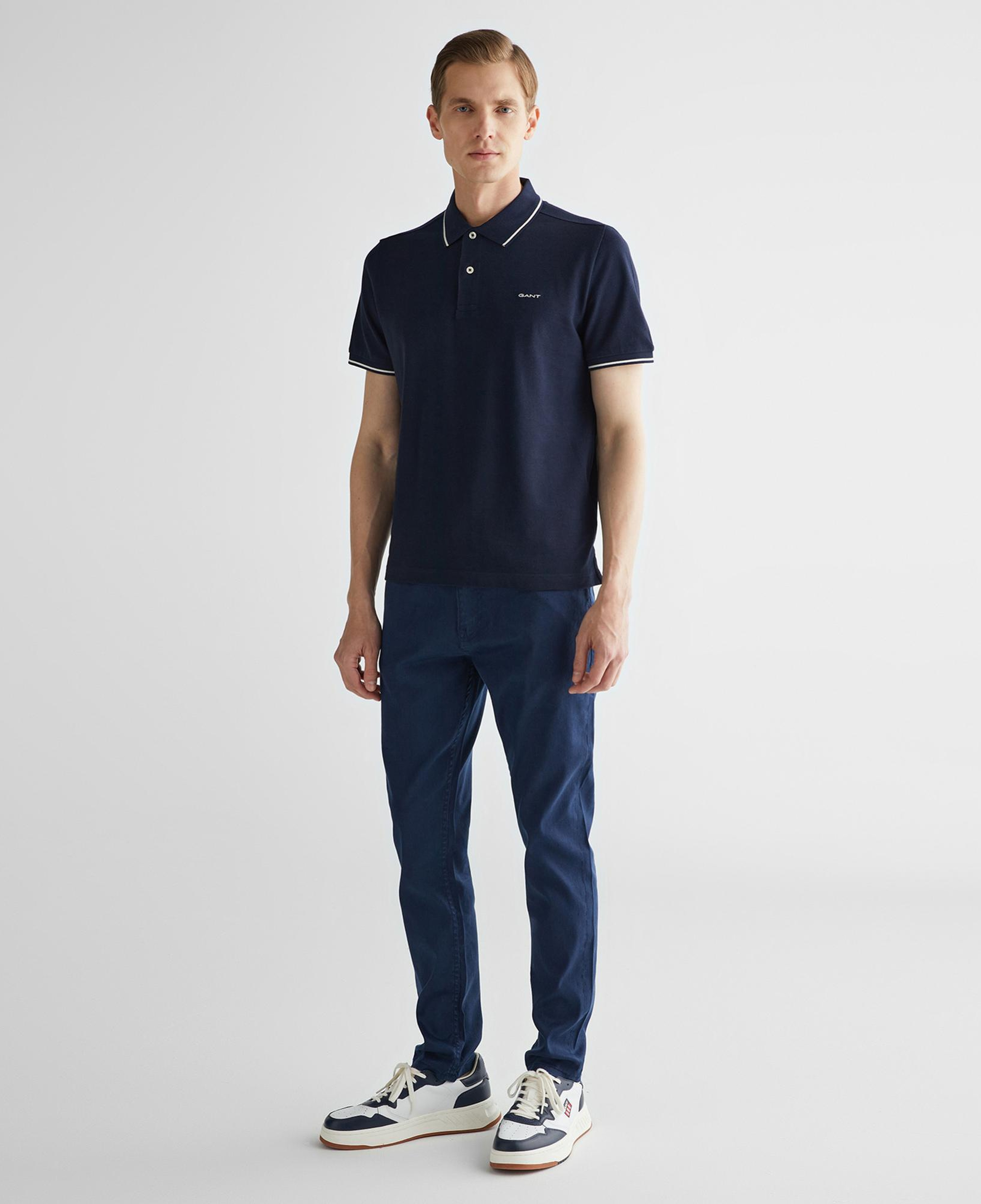 GANT Erkek Lacivert Regular Fit Polo