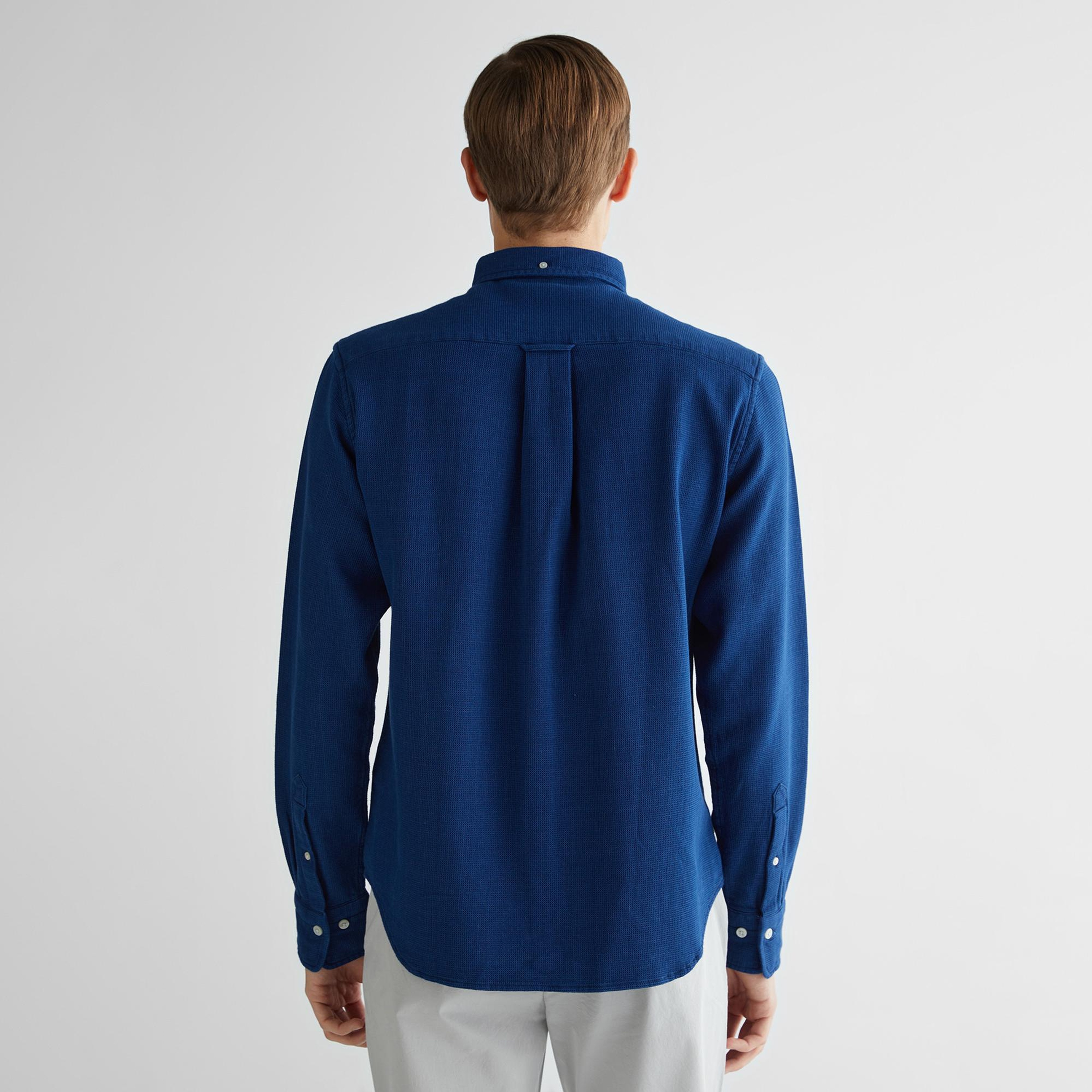 GANT Erkek Lacivert Regular Fit Düğmeli Yaka Gömlek