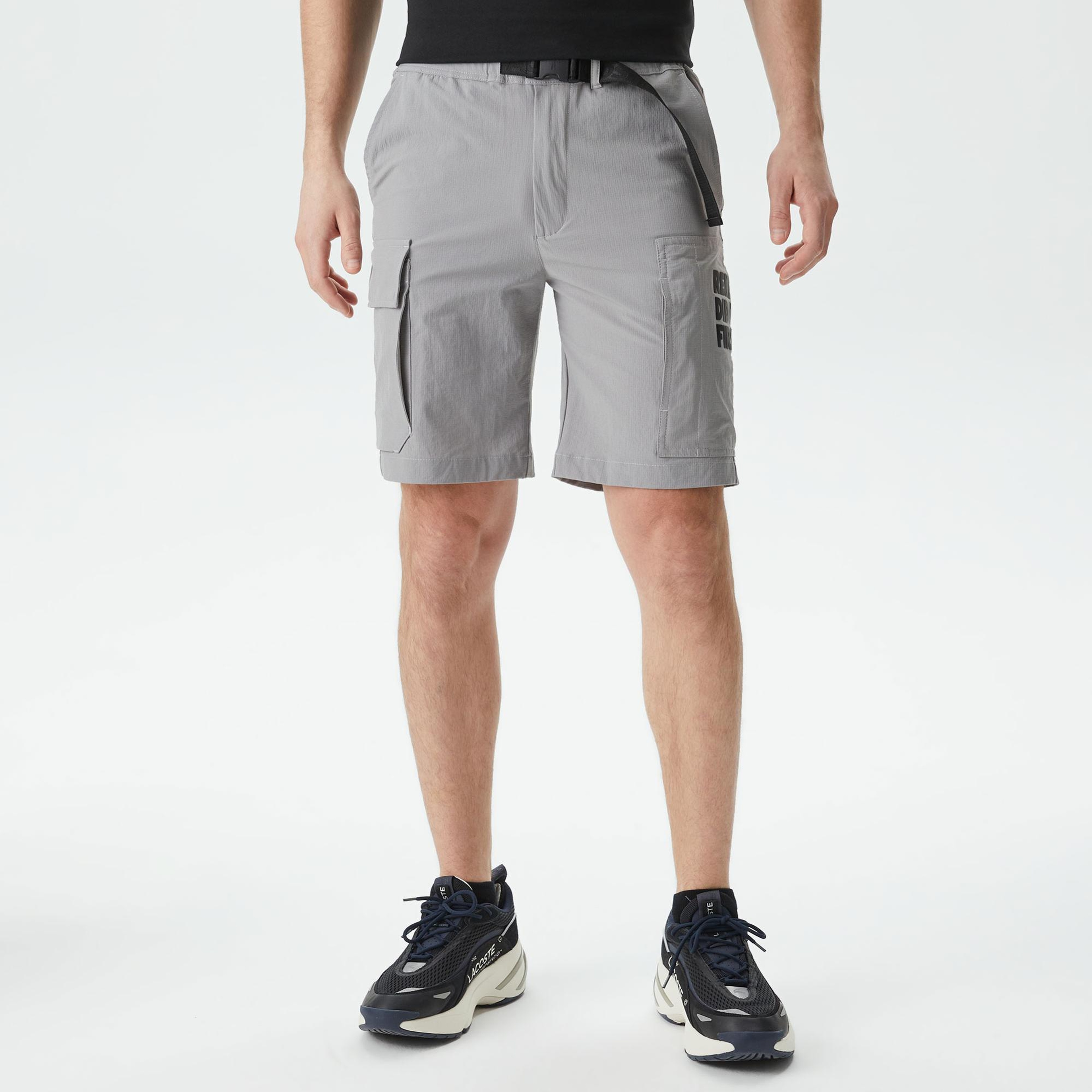 Erkek Relaxed Fit Gri Bermuda