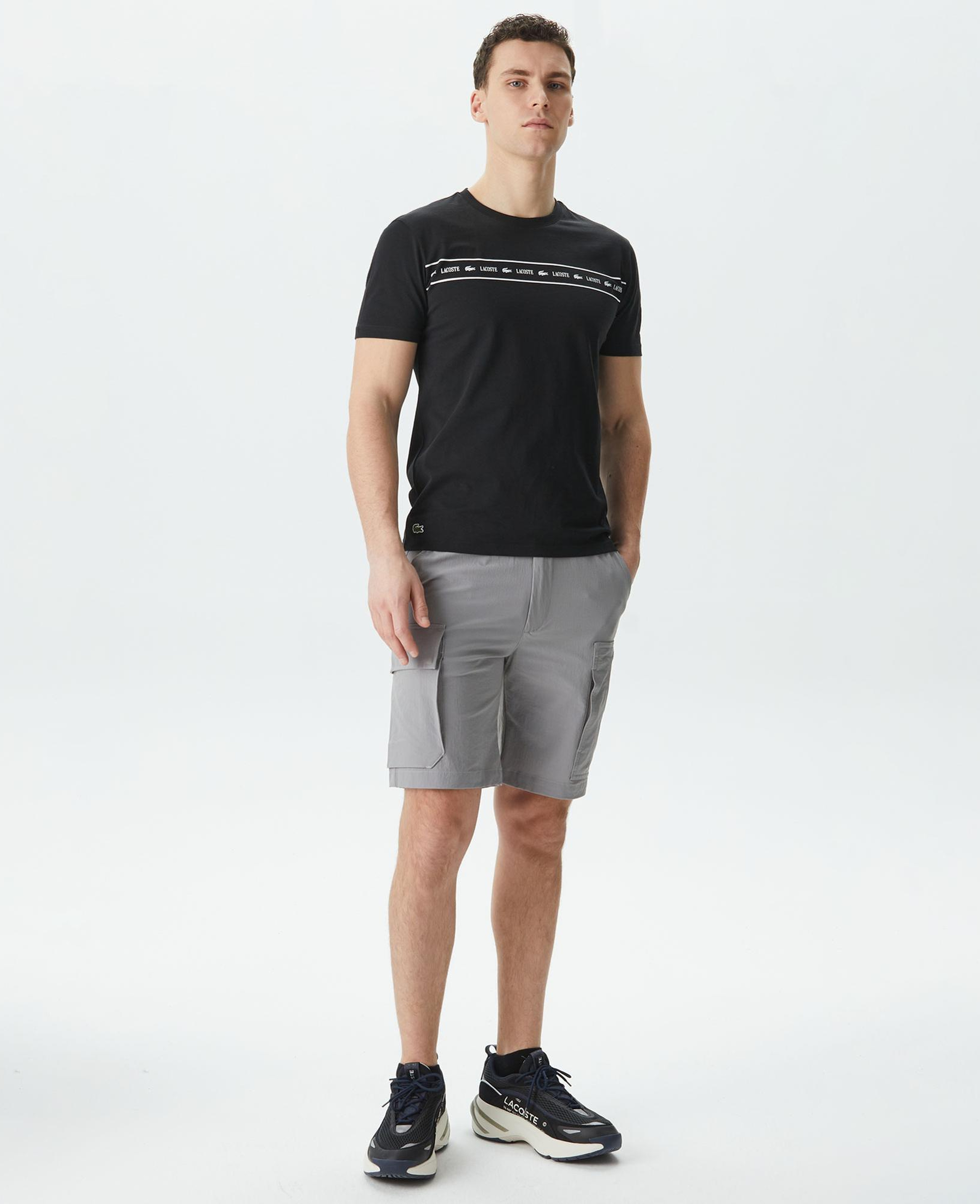 Erkek Relaxed Fit Gri Bermuda