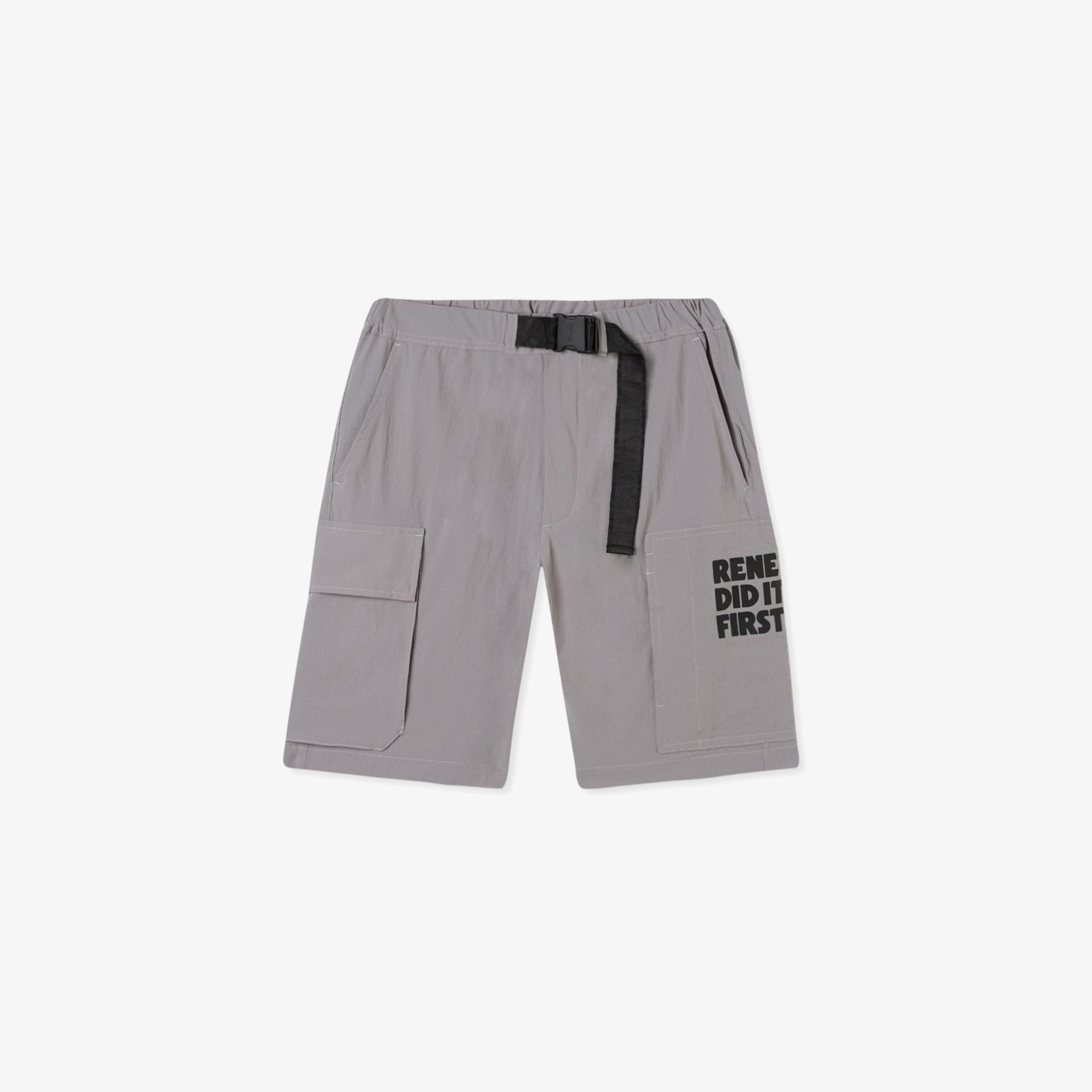 Erkek Relaxed Fit Gri Bermuda