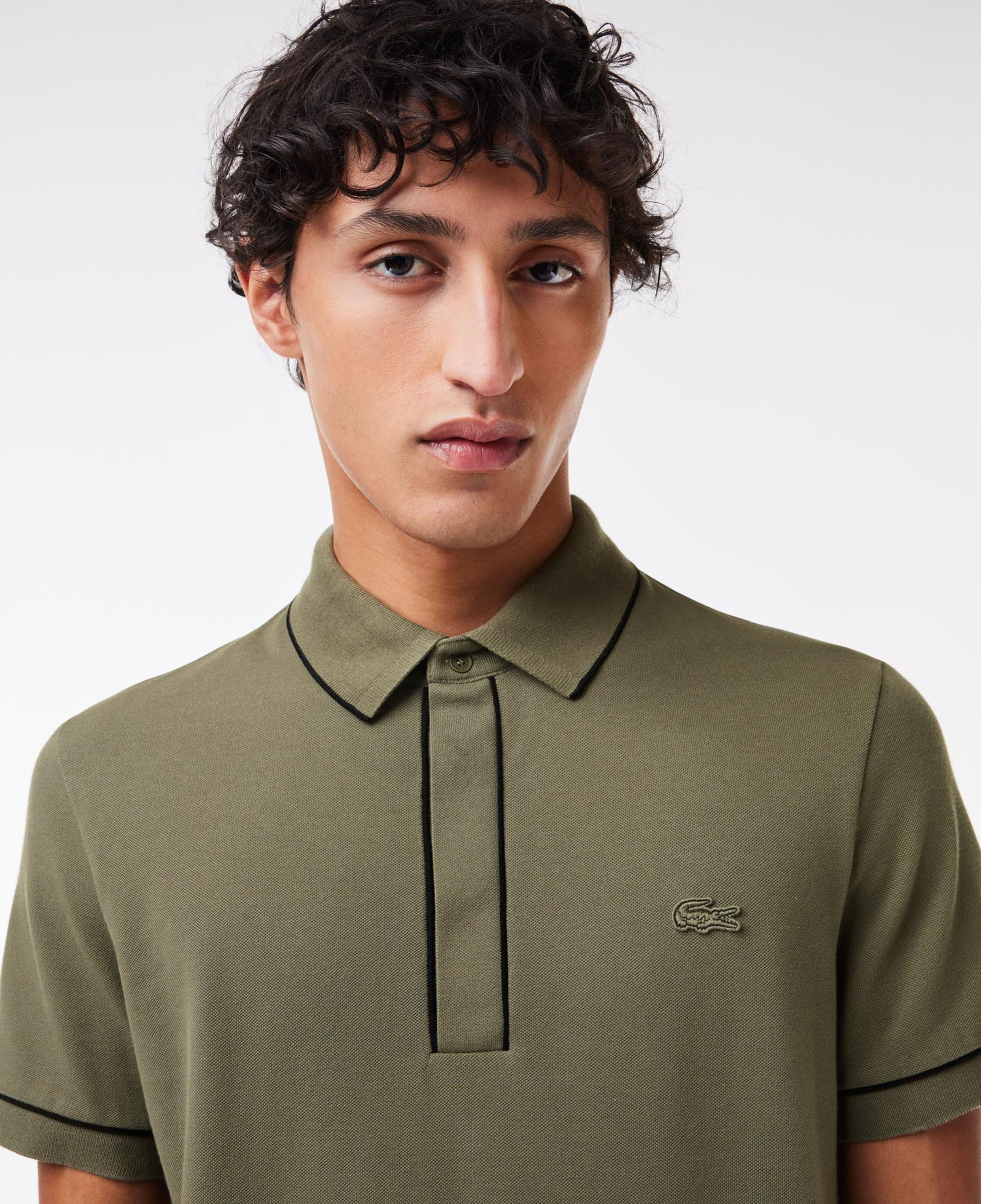 Erkek Regular Fit Organik Pamuk Haki Polo