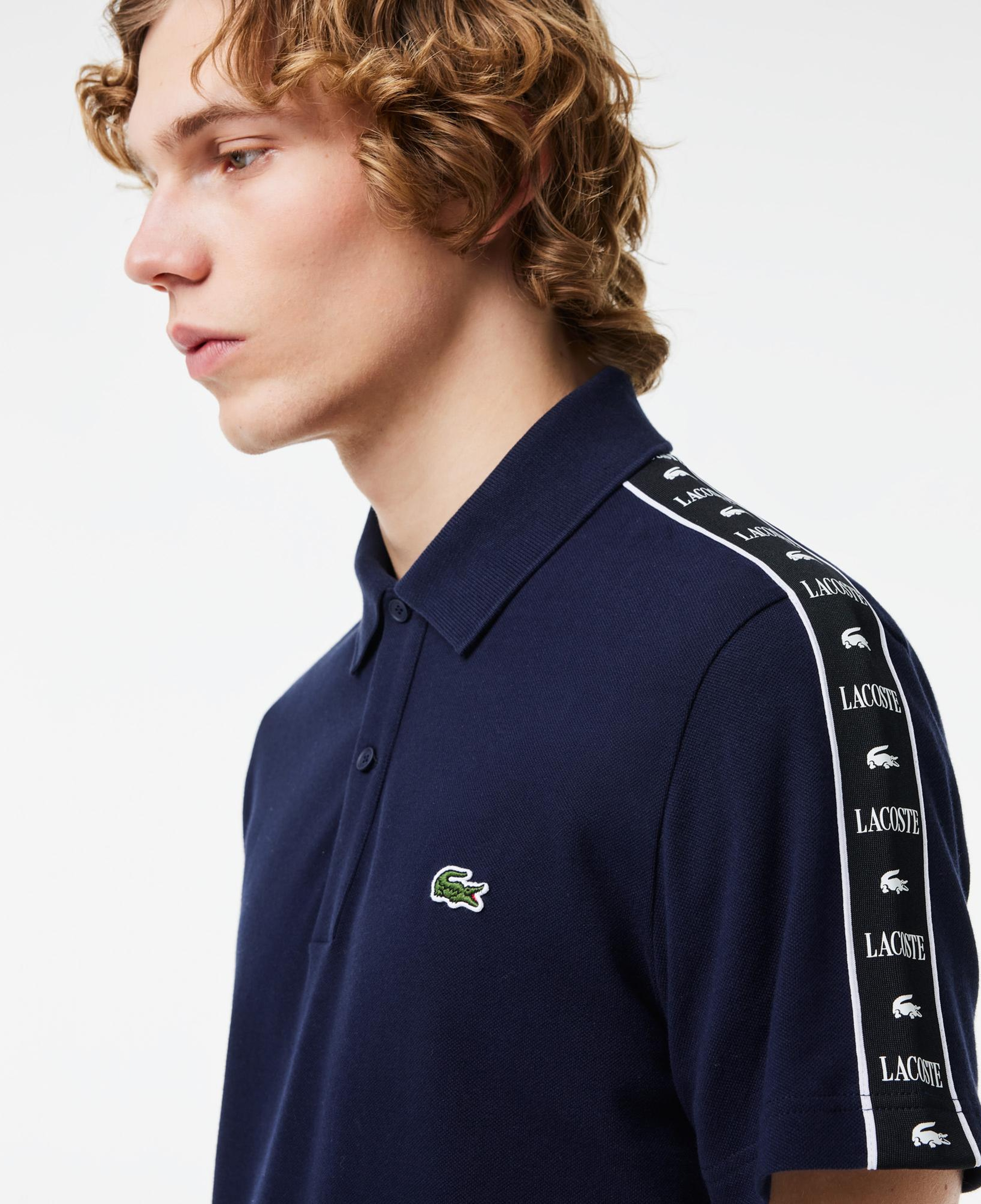 Erkek Regular Fit Baskılı Lacivert Polo