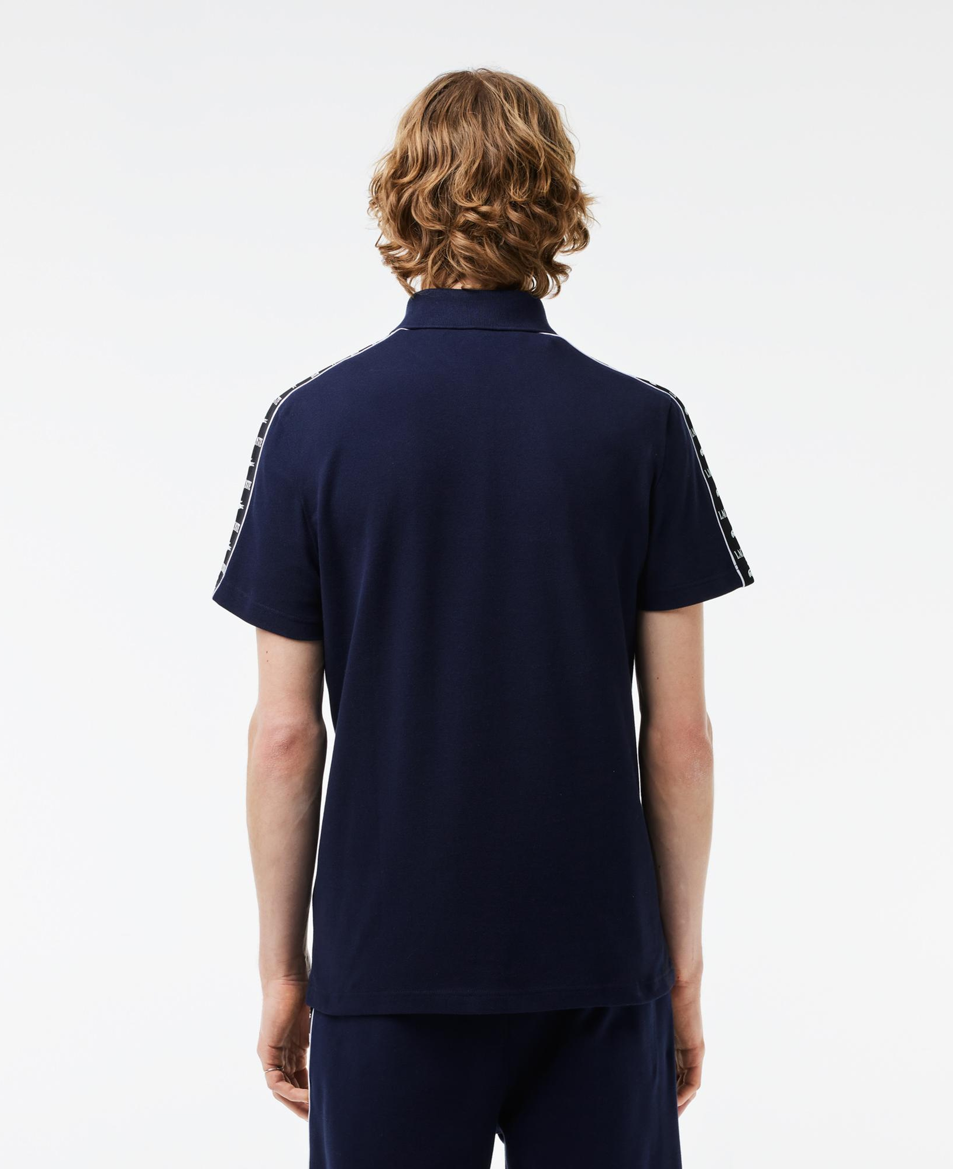 Erkek Regular Fit Baskılı Lacivert Polo