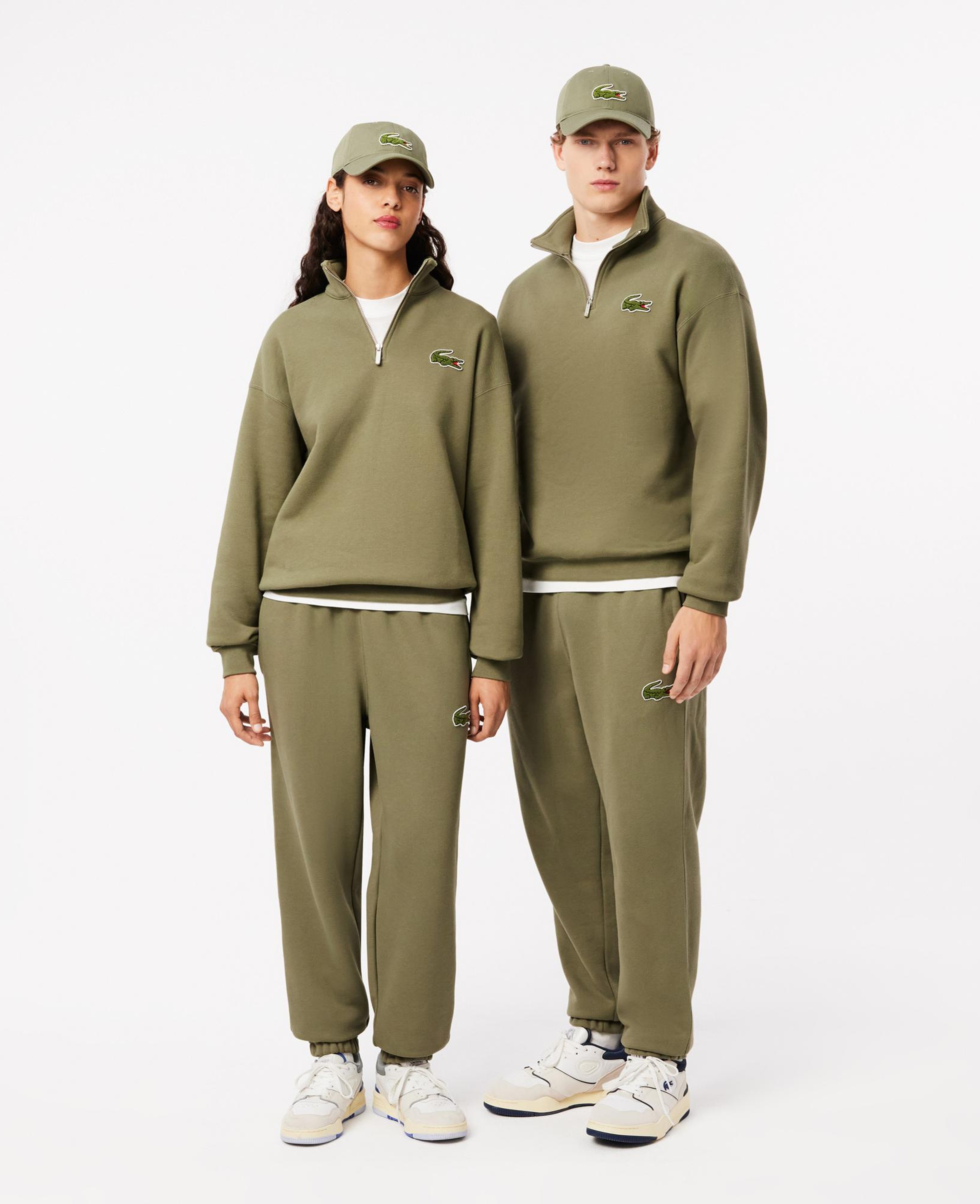 Unisex Relaxed Fit Organik Pamuk Haki Eşofman Altı