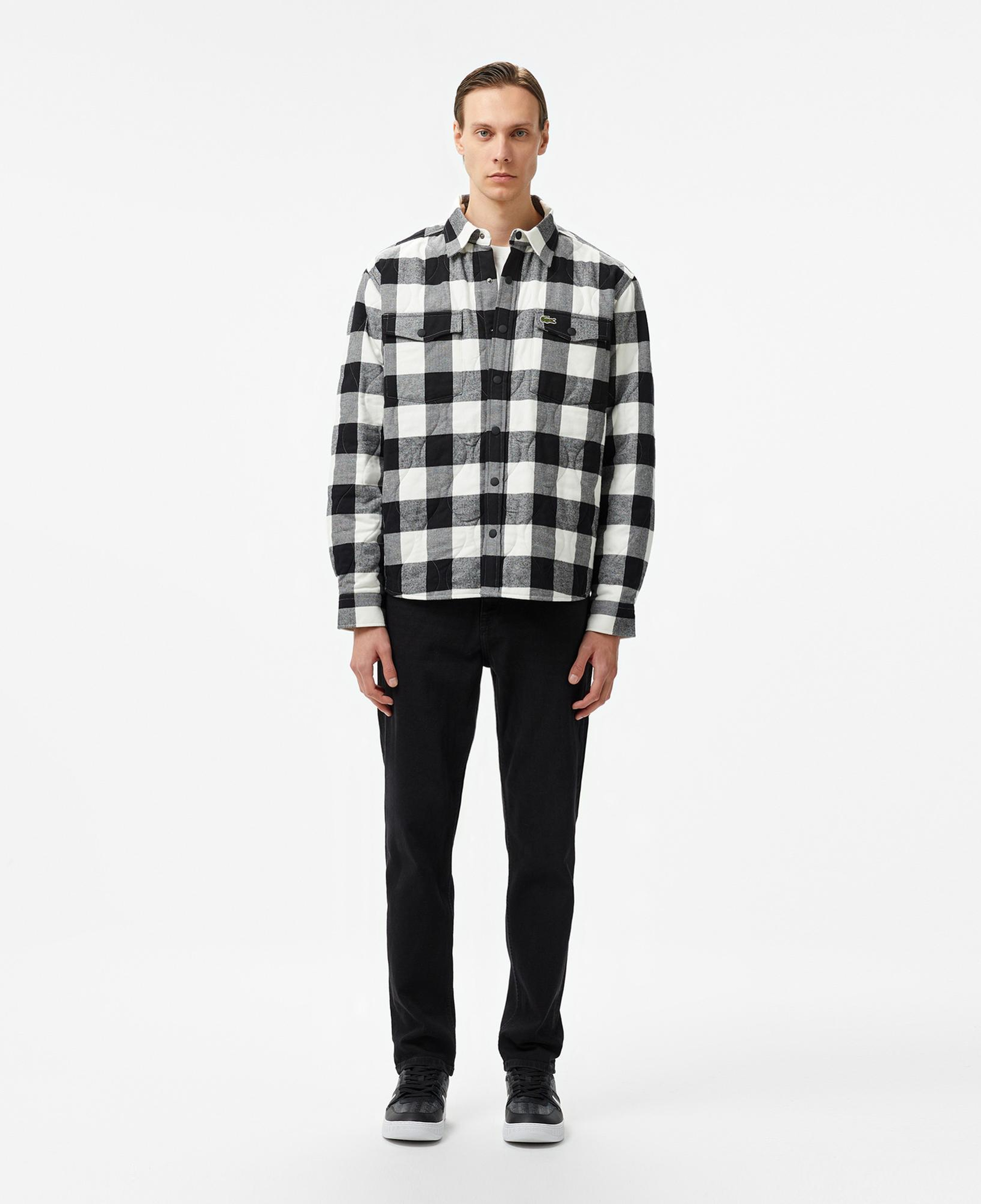Lacoste Ekose Kareli Erkek Siyah Gömlek