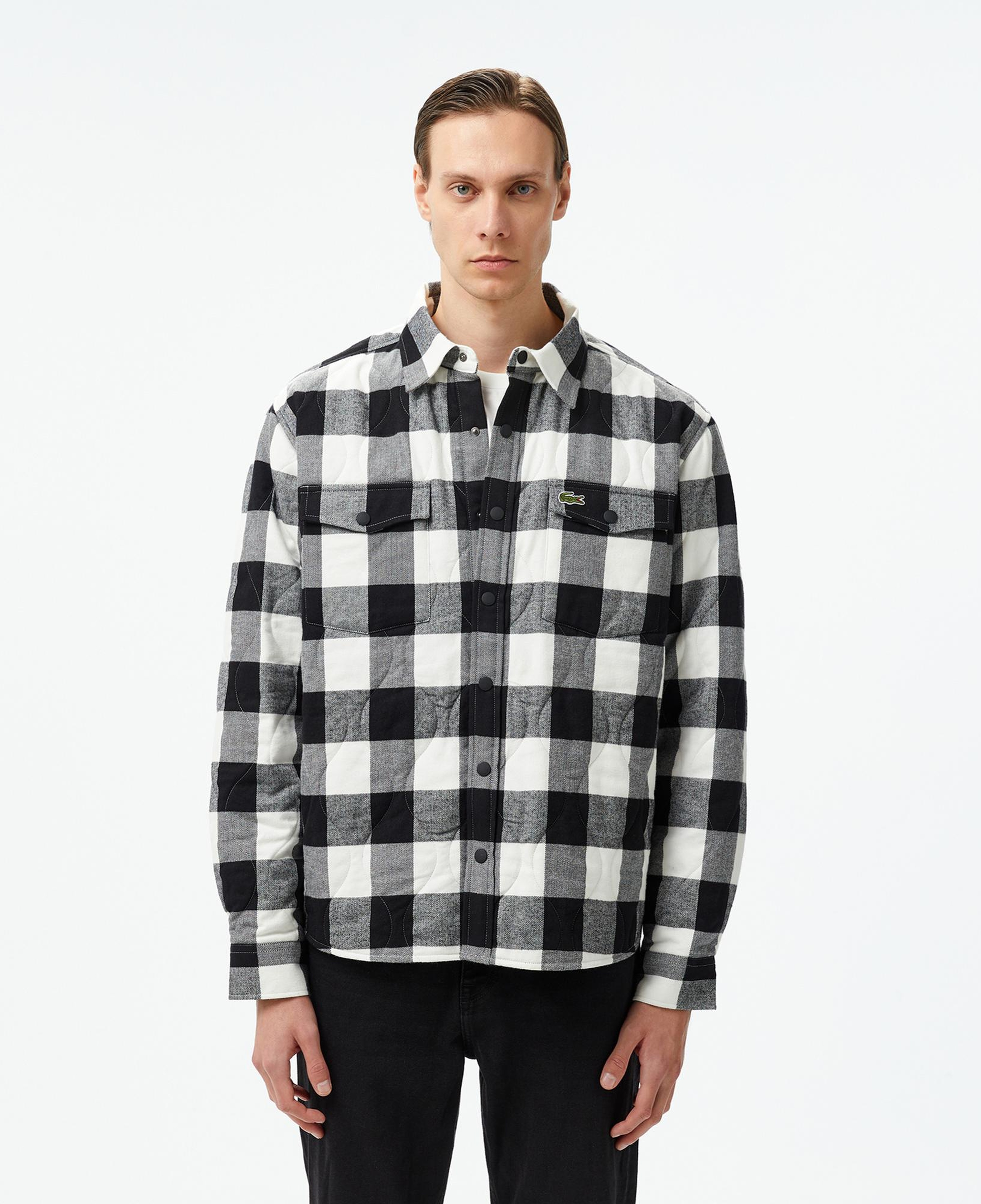 Lacoste Ekose Kareli Erkek Siyah Gömlek