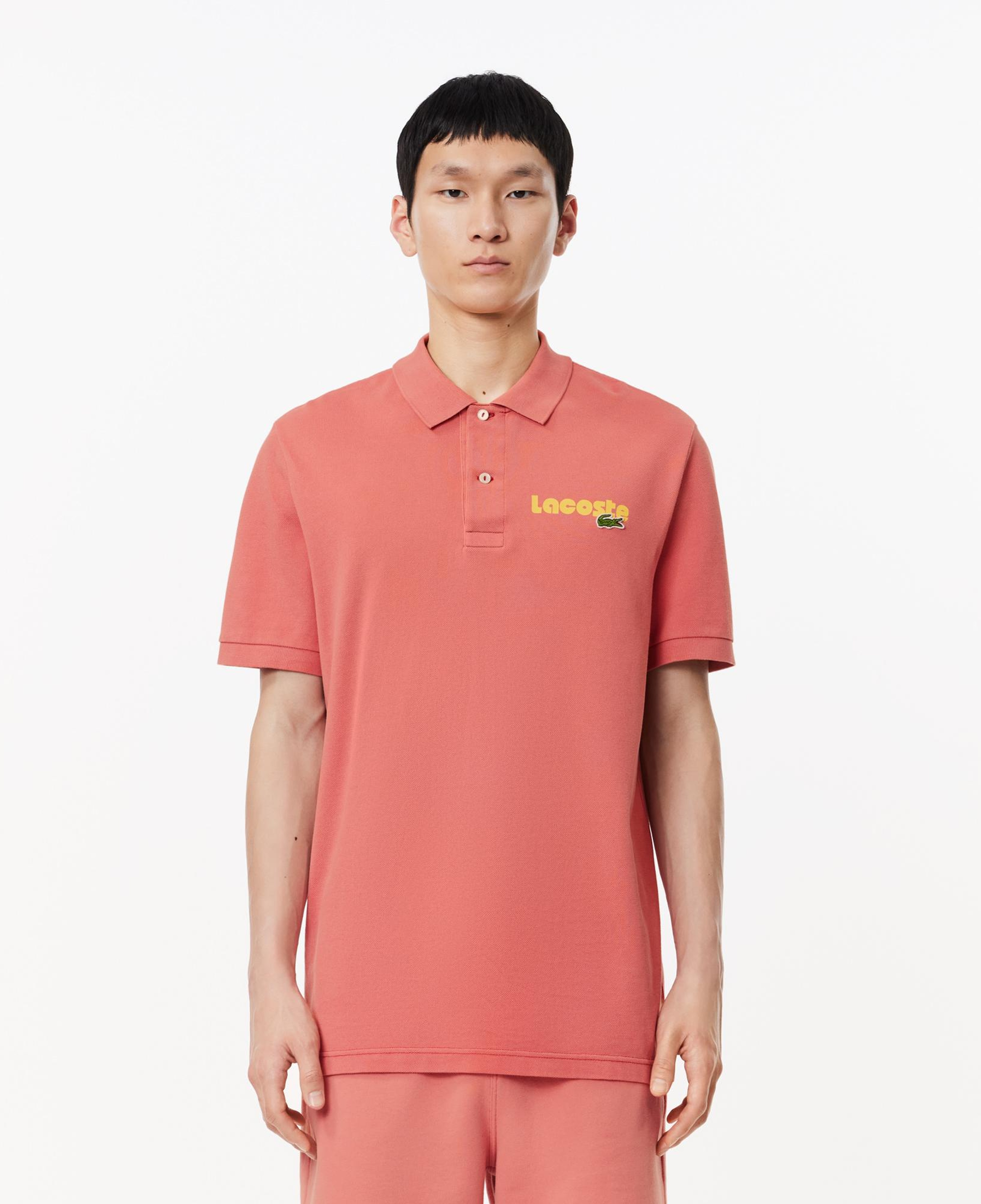 Erkek Regular Fit Baskılı Kırmızı Polo