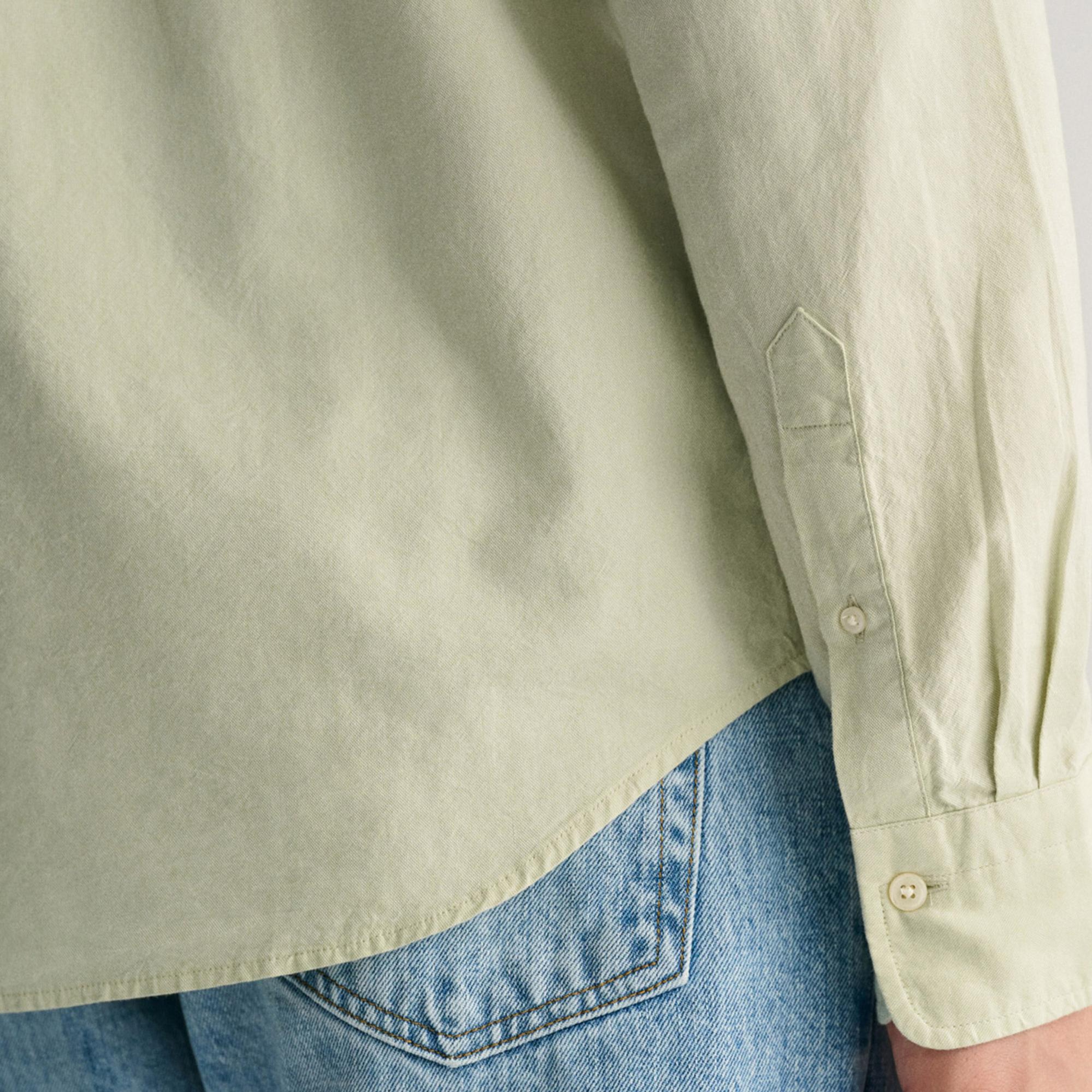 GANT Erkek Yeşil Regular Fit Düğmeli Yaka Oxford Gömlek