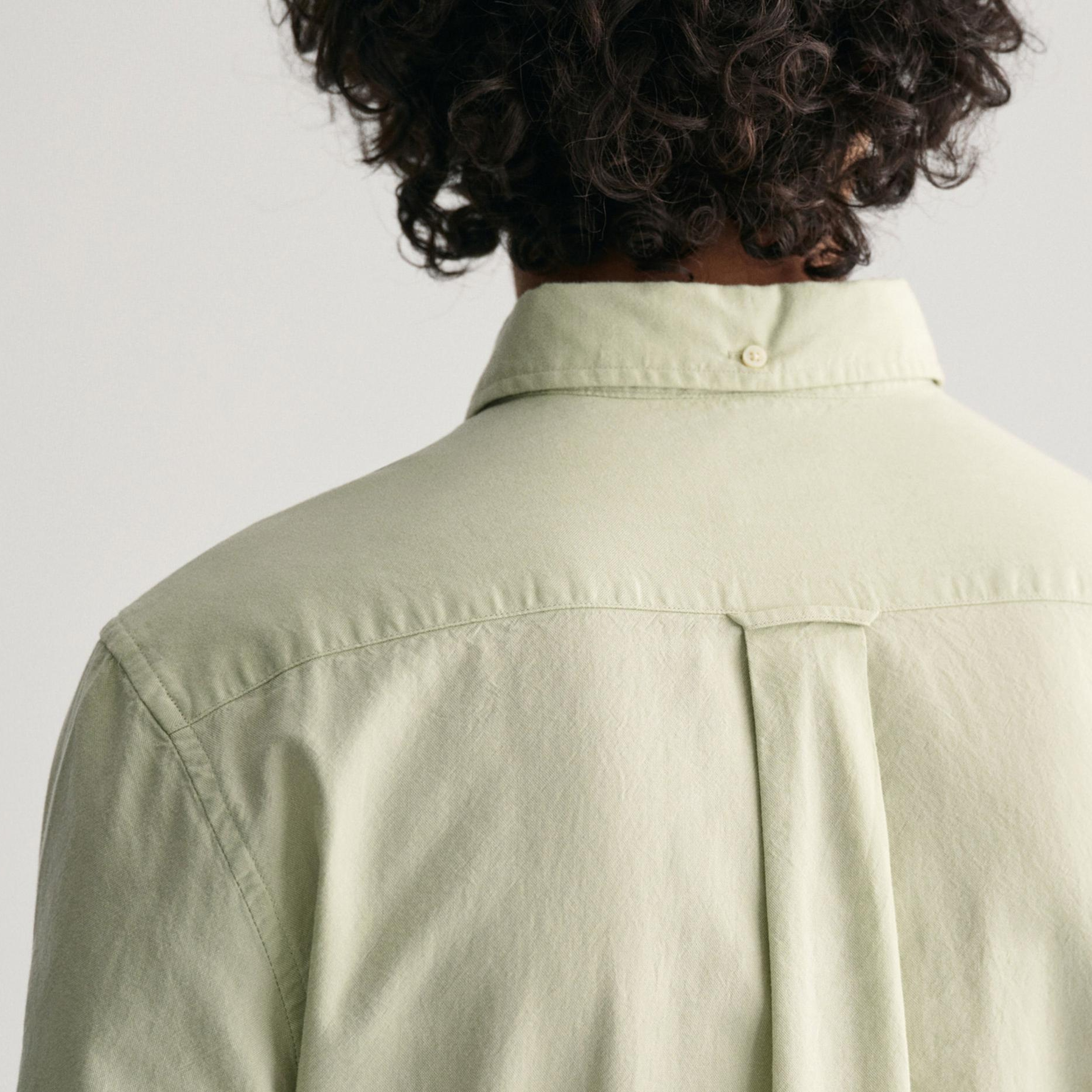 GANT Erkek Yeşil Regular Fit Düğmeli Yaka Oxford Gömlek