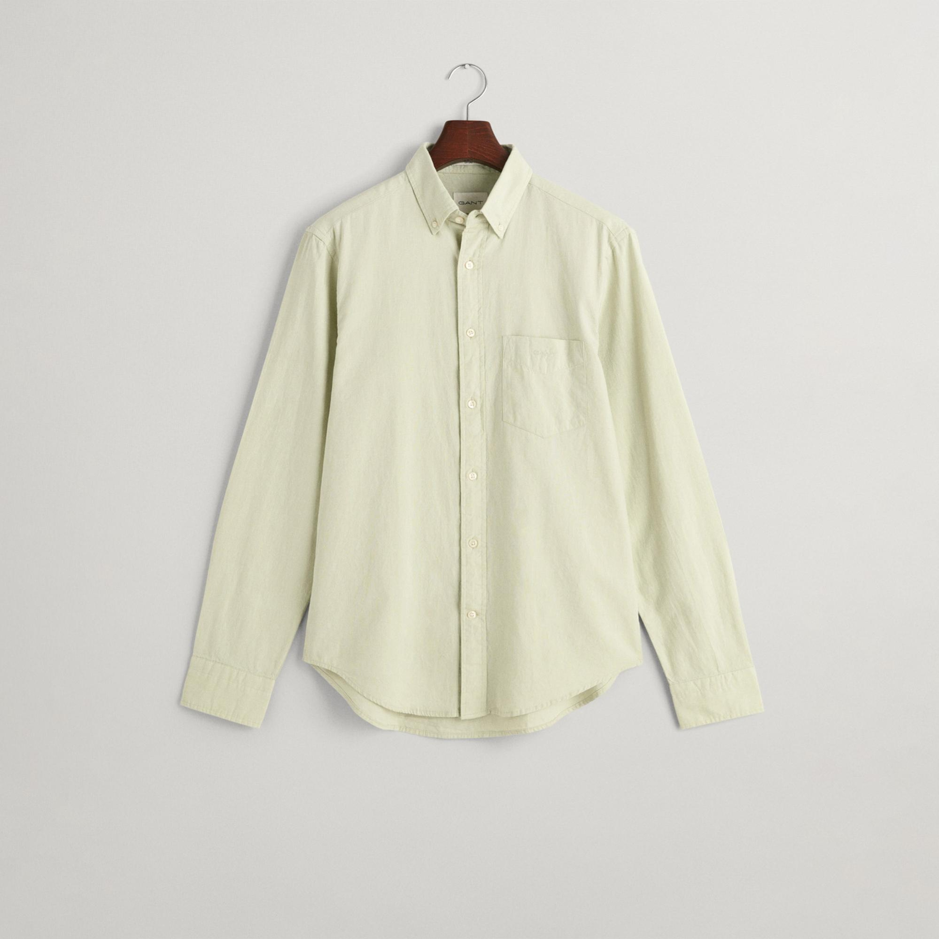 GANT Erkek Yeşil Regular Fit Düğmeli Yaka Oxford Gömlek