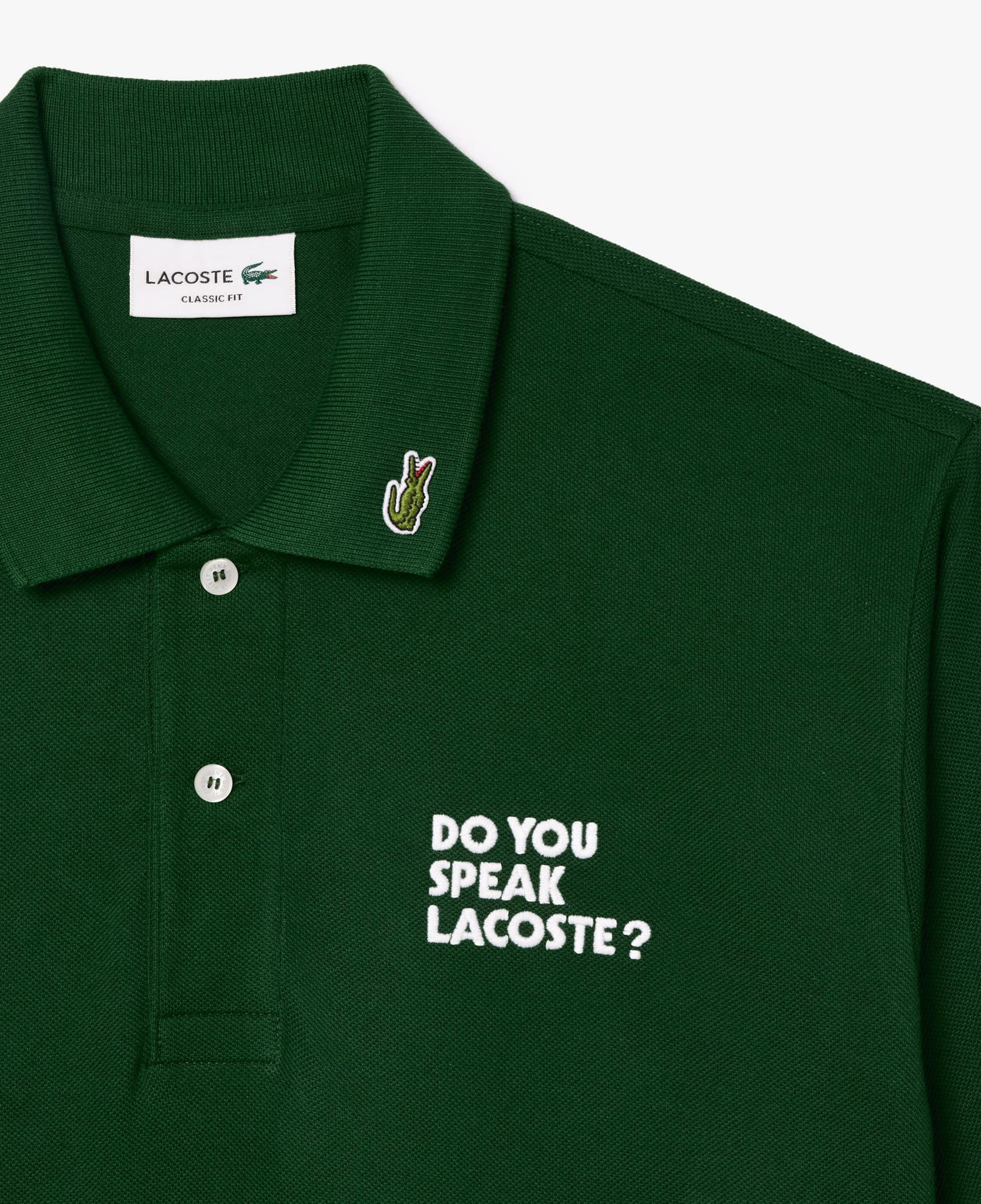 L.12.12 Erkek Classic Fit Organik Pamuk Yeşil Polo