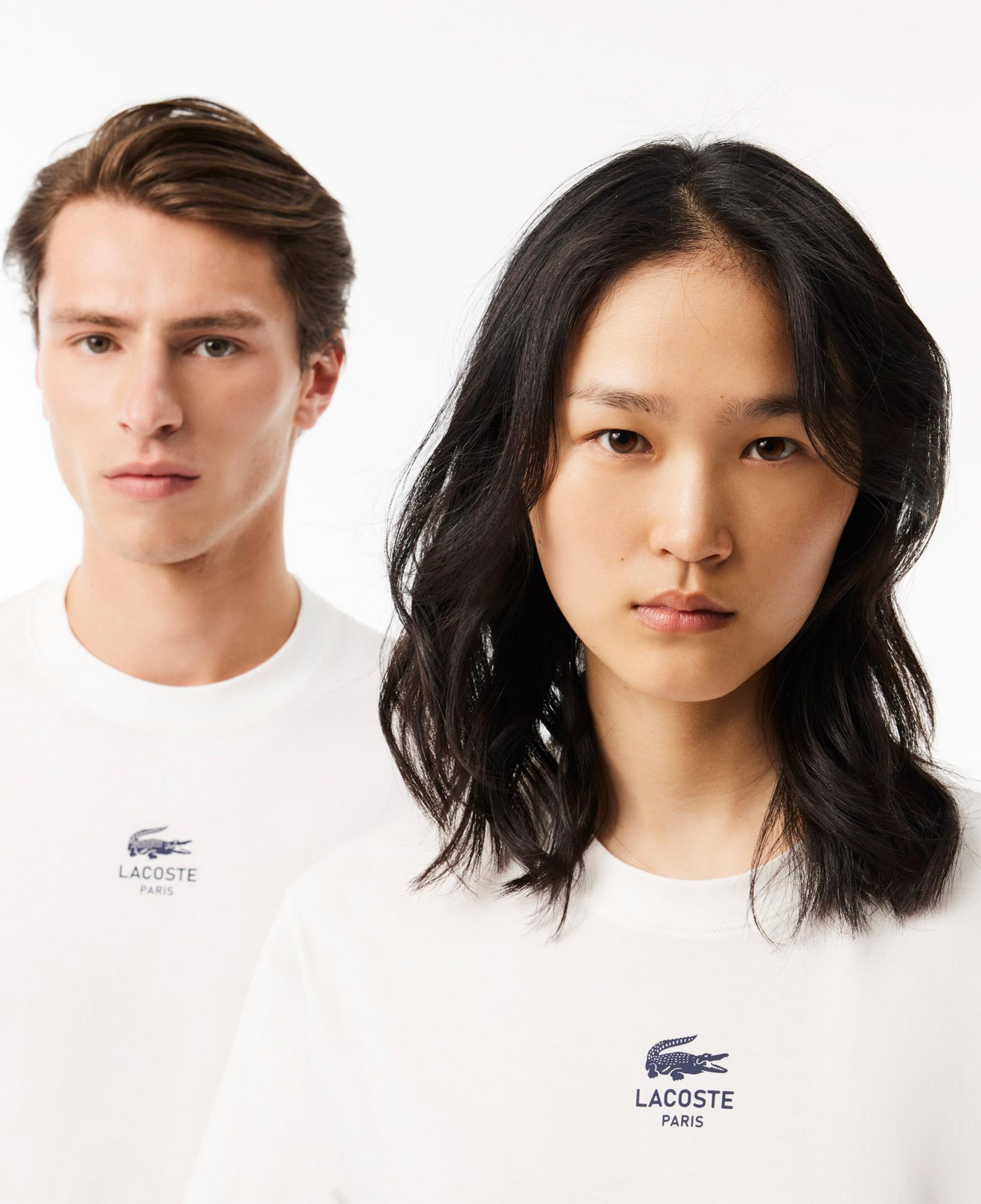 Signature Unisex Classic Fit Bisiklet Yaka Baskılı Beyaz T-Shirt