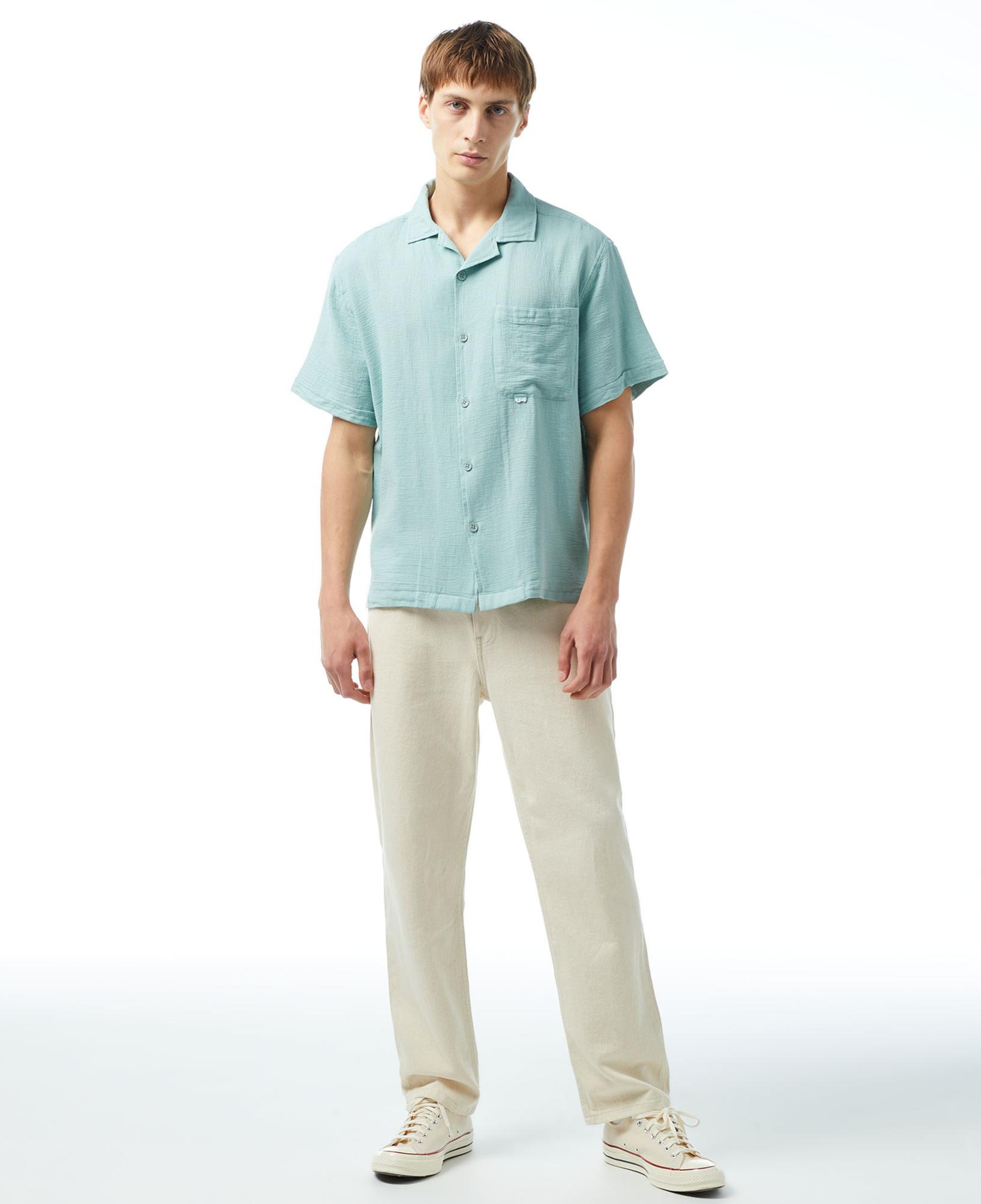 UNITED4 Oversize Erkek Mavi Gömlek