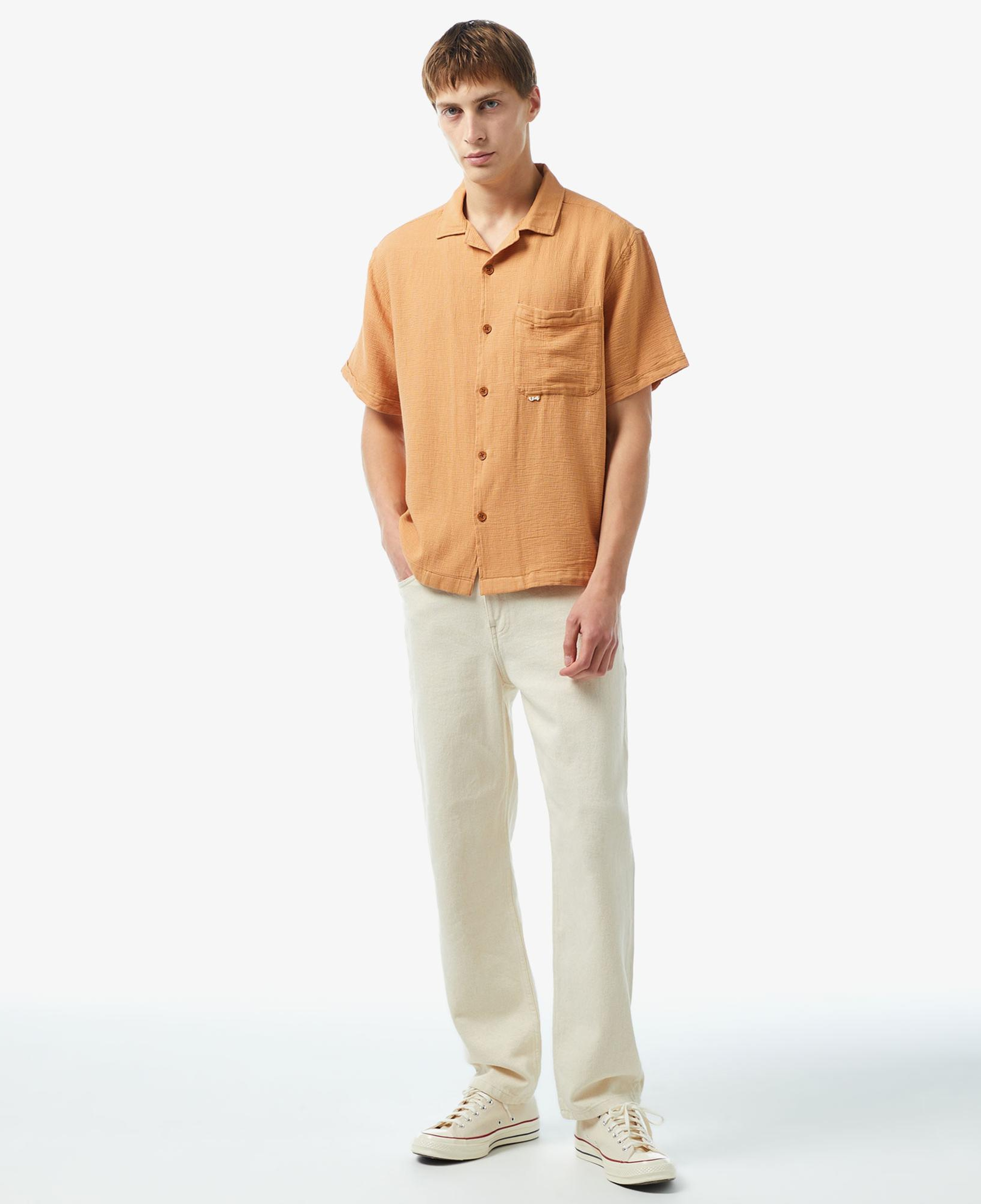 UNITED4 Oversize Erkek Kahverengi Gömlek