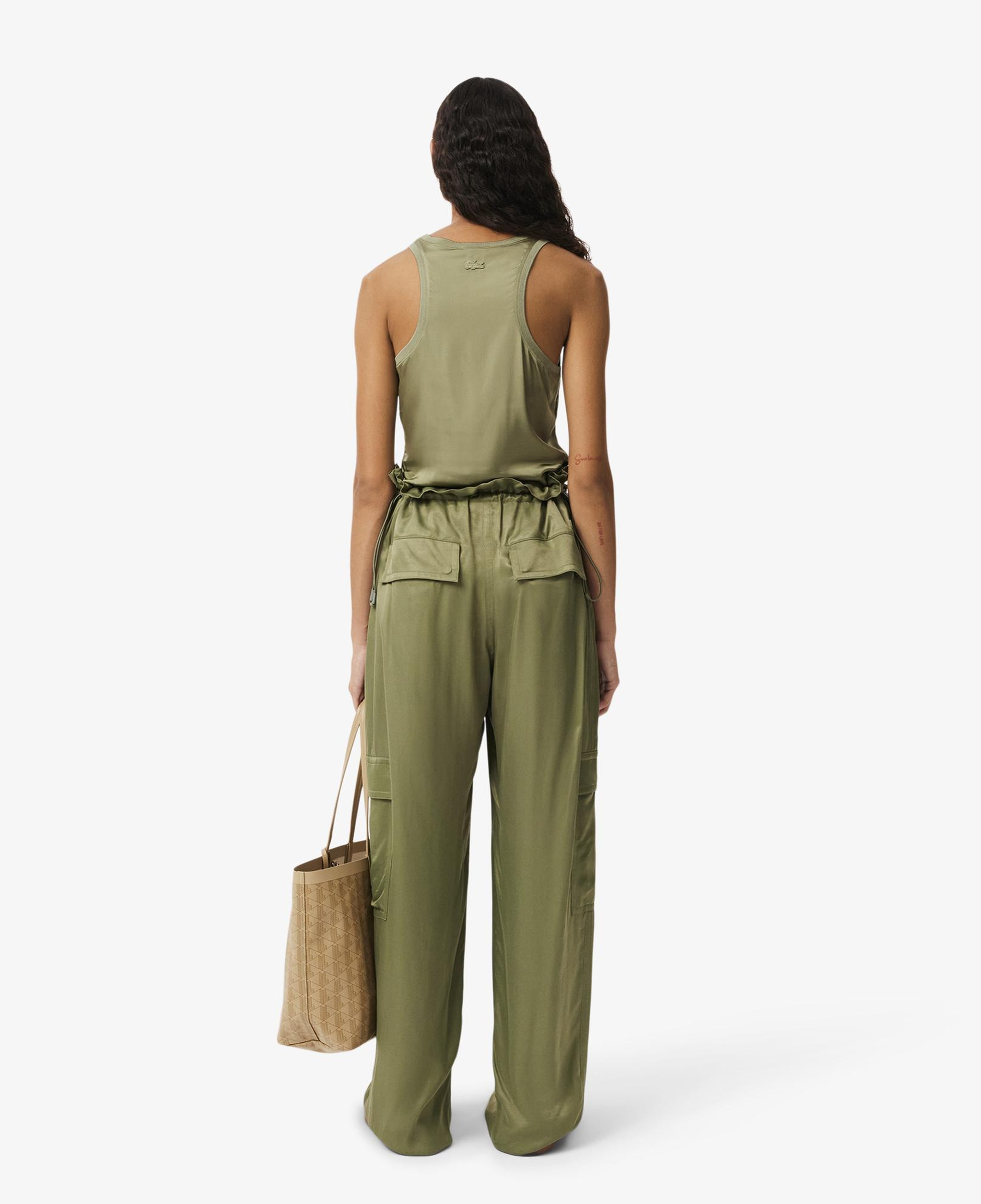 Kadın Oversize Fit Haki Kargo Pantolon