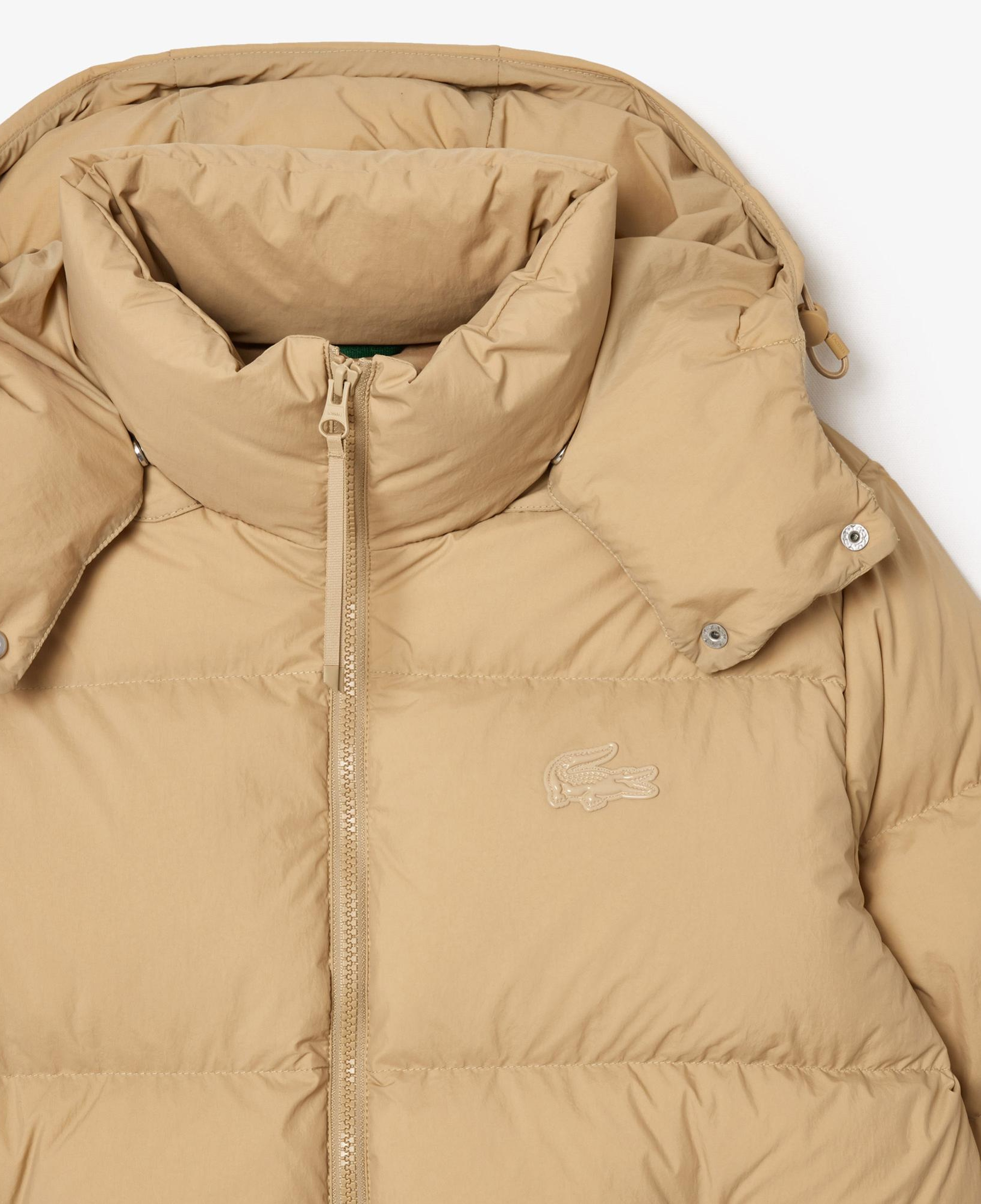 Kadın Relaxed Fit Kapüşonlu Kahverengi Şişme Mont