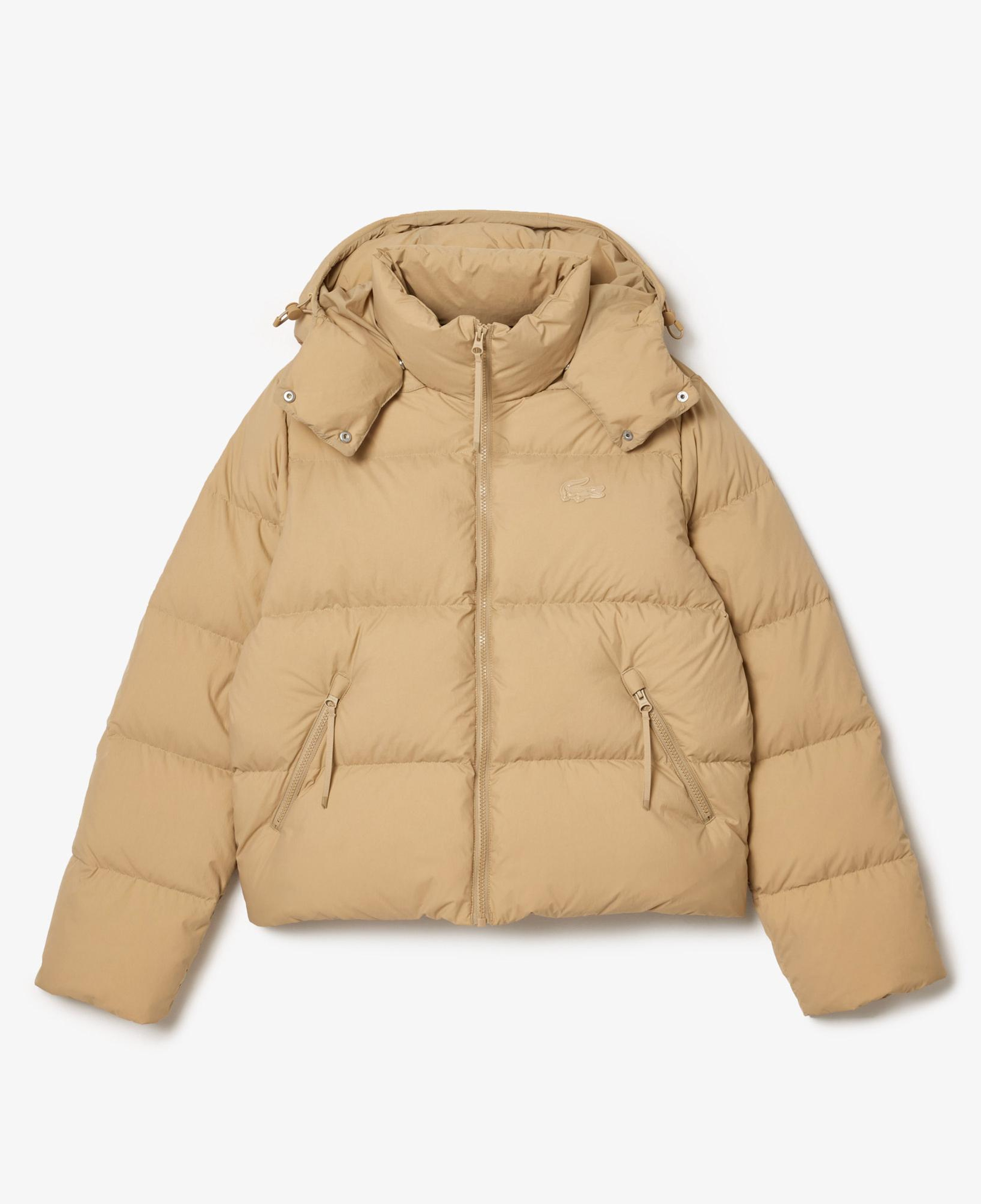 Kadın Relaxed Fit Kapüşonlu Kahverengi Şişme Mont